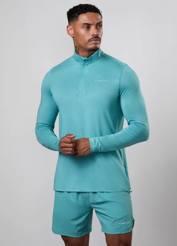 Gym King Energise 1/4 Zip - Urban Teal made by The Gym King