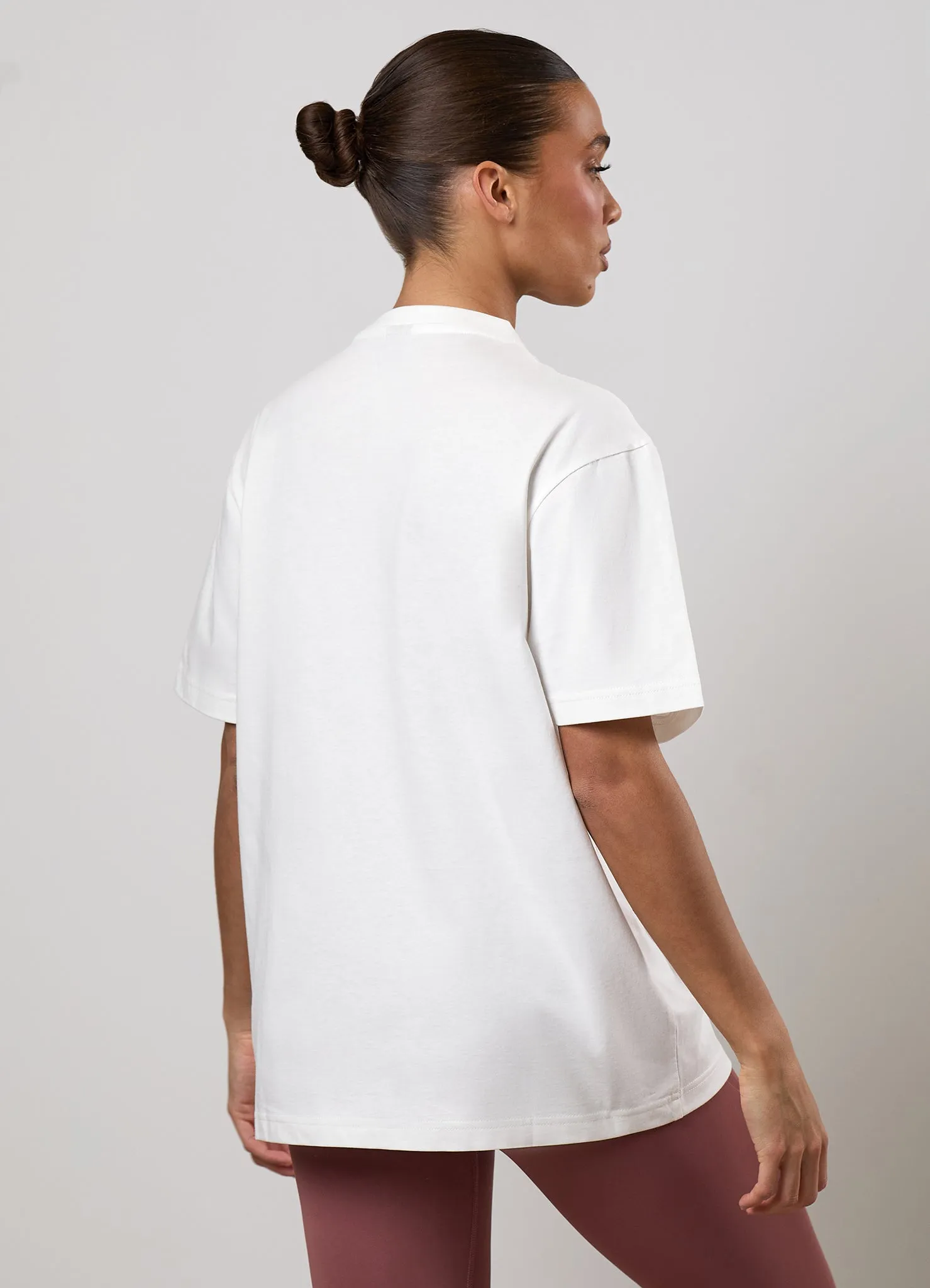 Gym King Shadow Boyfriend T-Shirt - Cream sold by The Gym King product image thumbnail 3