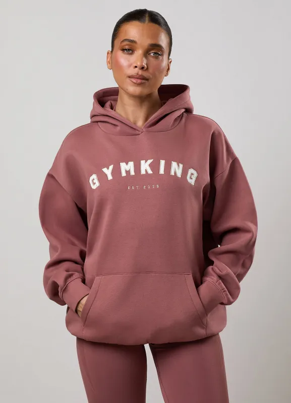 Gym King Shadow Oversized Hoodie - Chestnut made by The Gym King