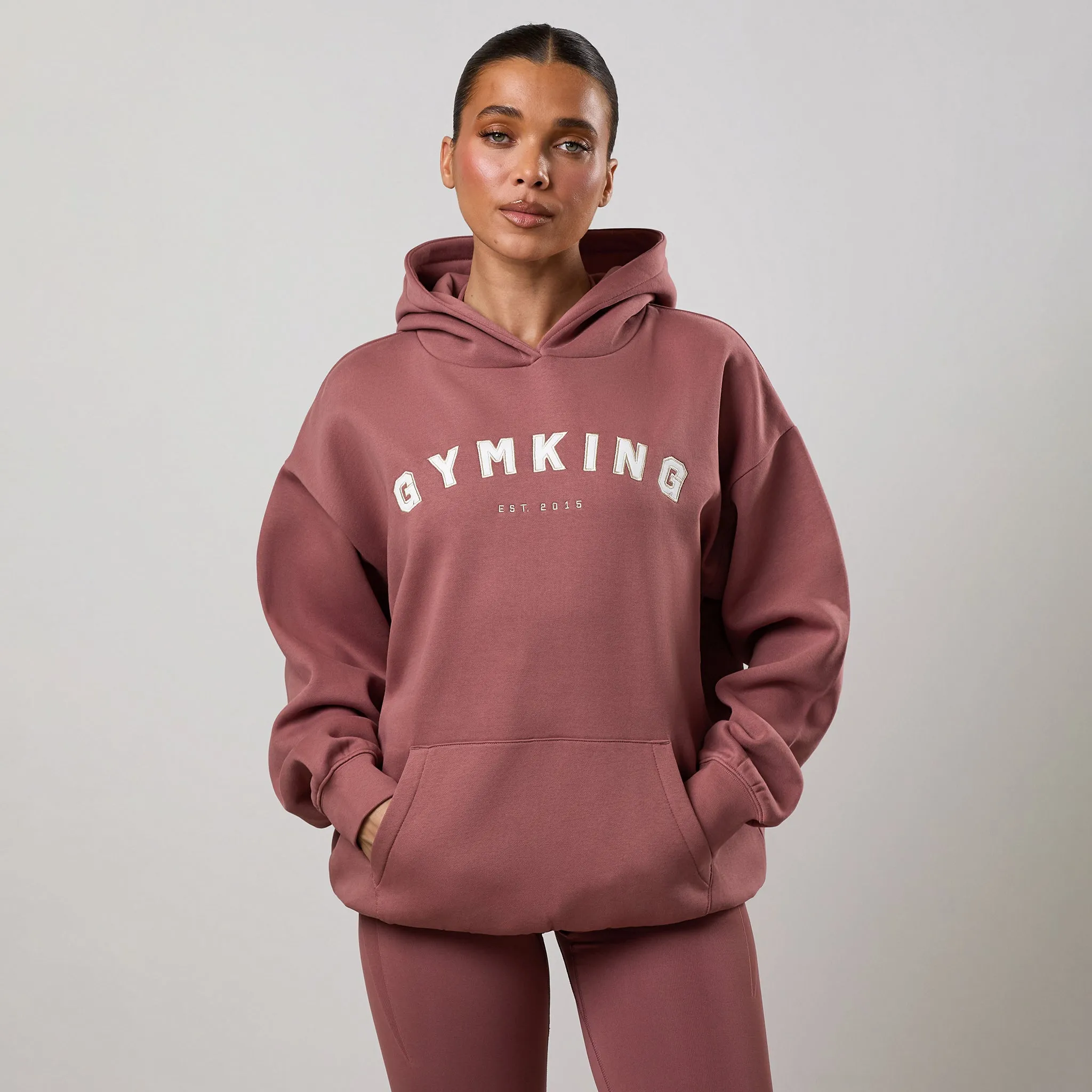 Gym King Shadow Oversized Hoodie - Chestnut sold by The Gym King product image thumbnail 2