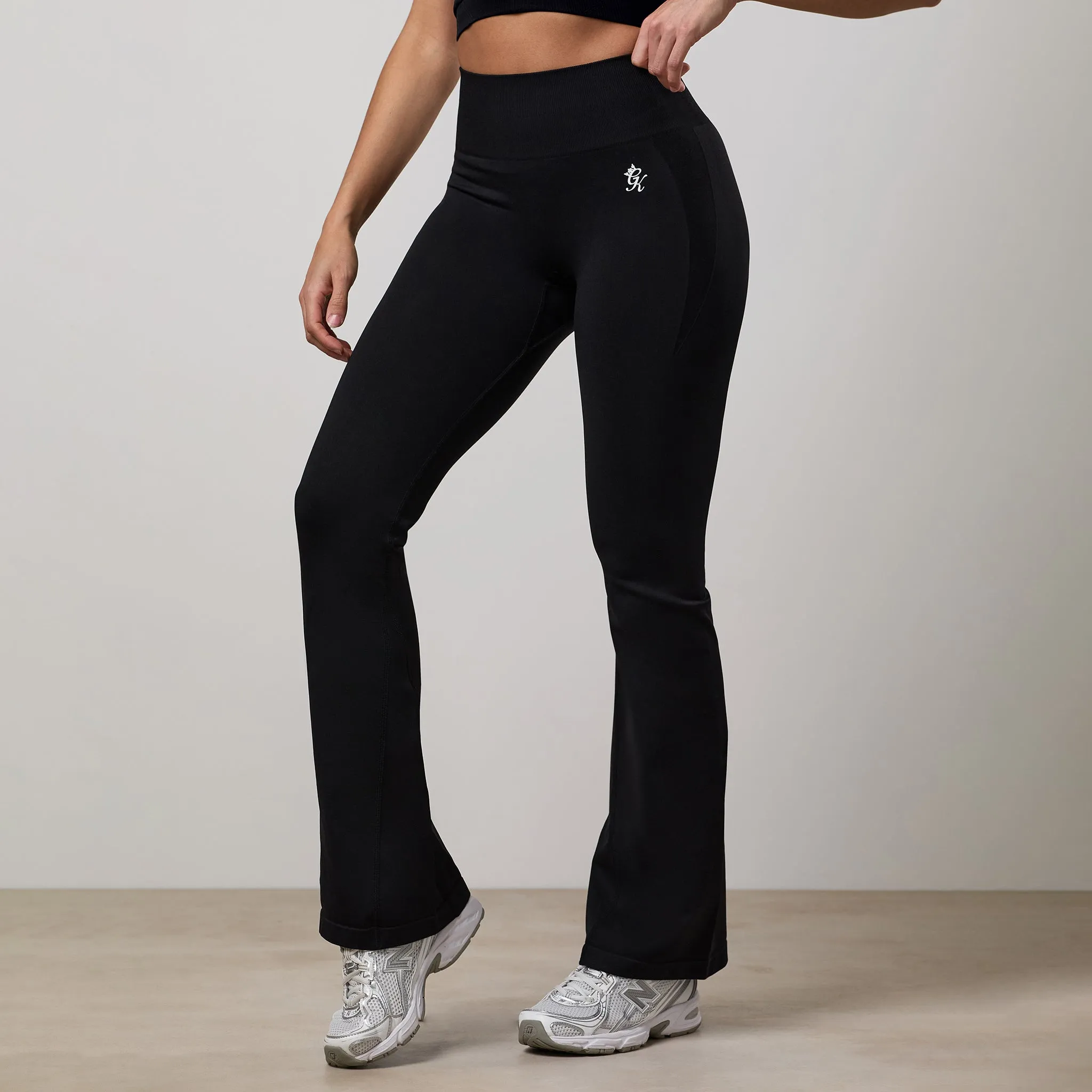 Gym King Power Lightweight Seamless Flared Yoga Pant - Black sold by The Gym King product image thumbnail 2