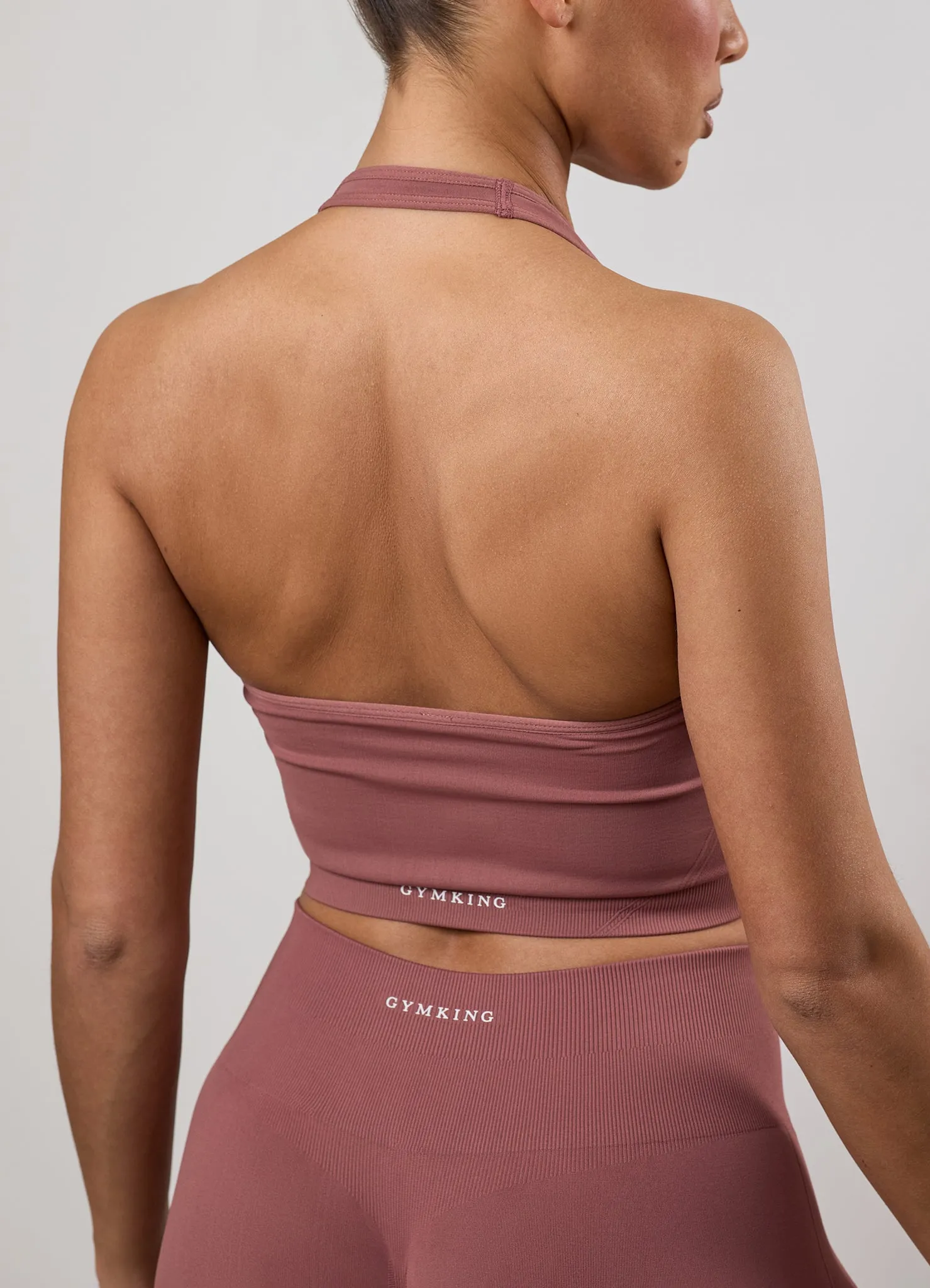 Gym King Power Lightweight Seamless Halterneck Tank - Chestnut sold by The Gym King product image thumbnail 5
