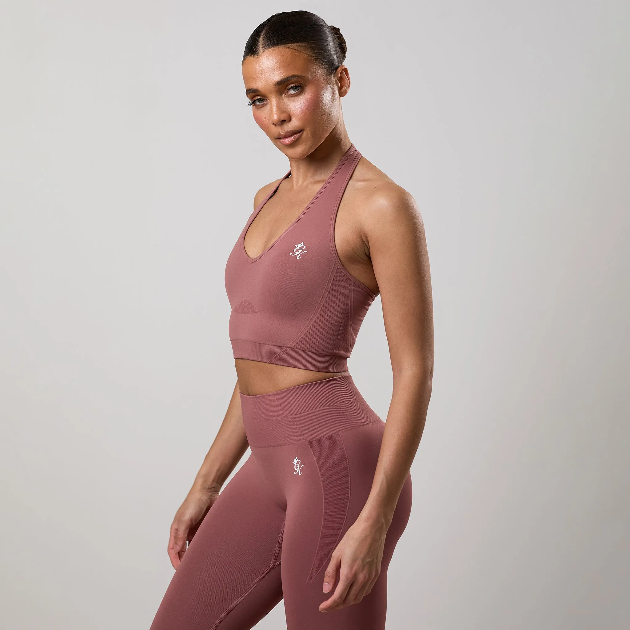 Gym King Power Lightweight Seamless Halterneck Tank - Chestnut sold by The Gym King product image thumbnail 2