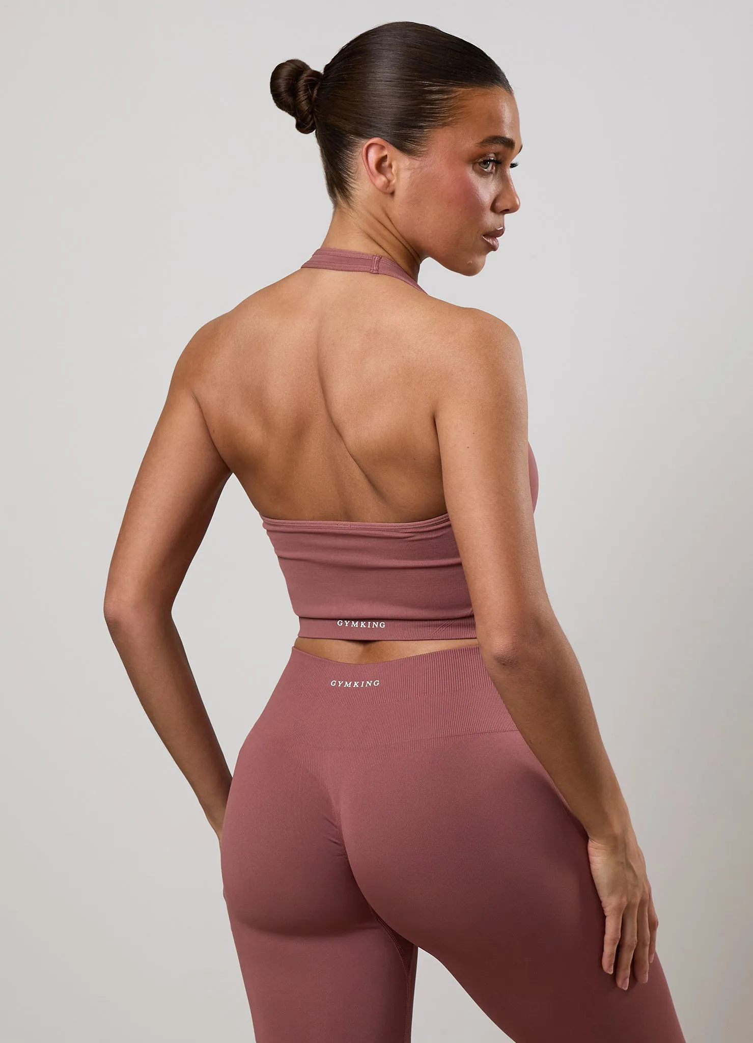 Gym King Power Lightweight Seamless Halterneck Tank - Chestnut sold by The Gym King product image thumbnail 3
