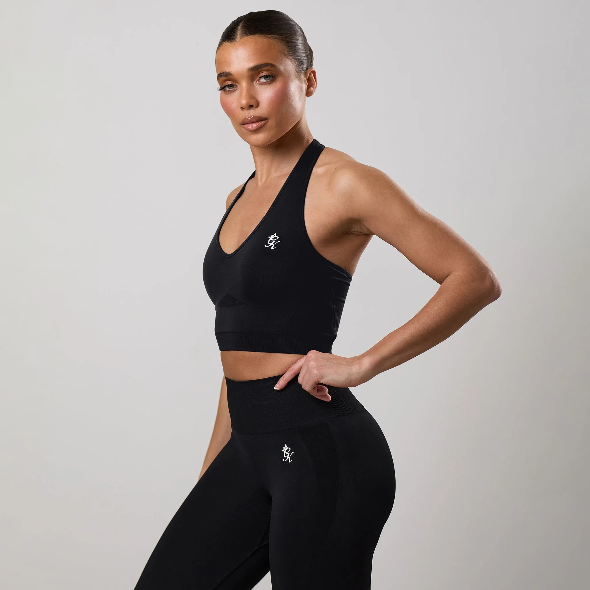 Gym King Power Lightweight Seamless Halterneck Tank - Black sold by The Gym King product image thumbnail 2