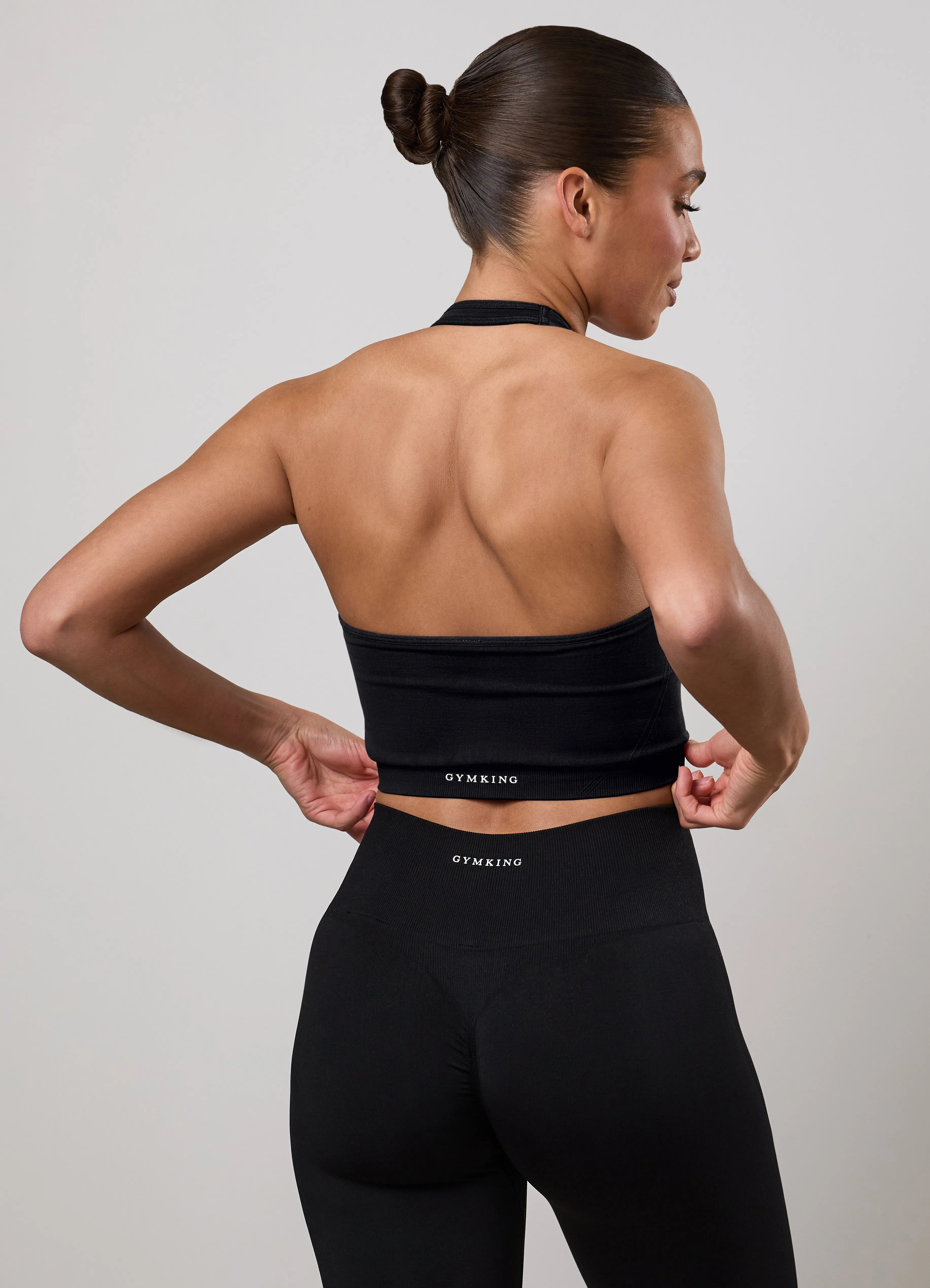 Gym King Power Lightweight Seamless Halterneck Tank - Black sold by The Gym King product image thumbnail 3