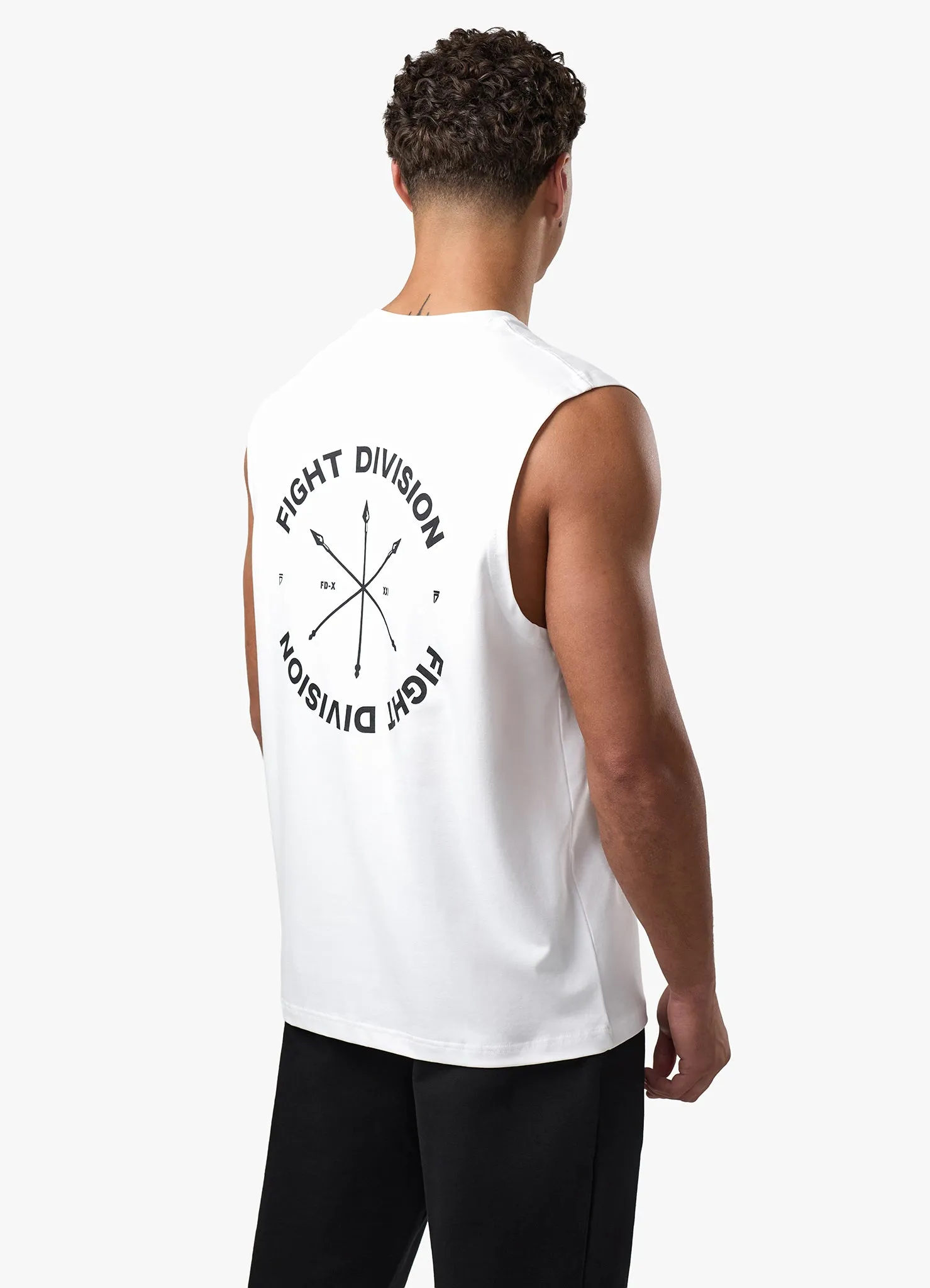 Gym King Fight Division Circle Tank - White sold by The Gym King product image thumbnail 4