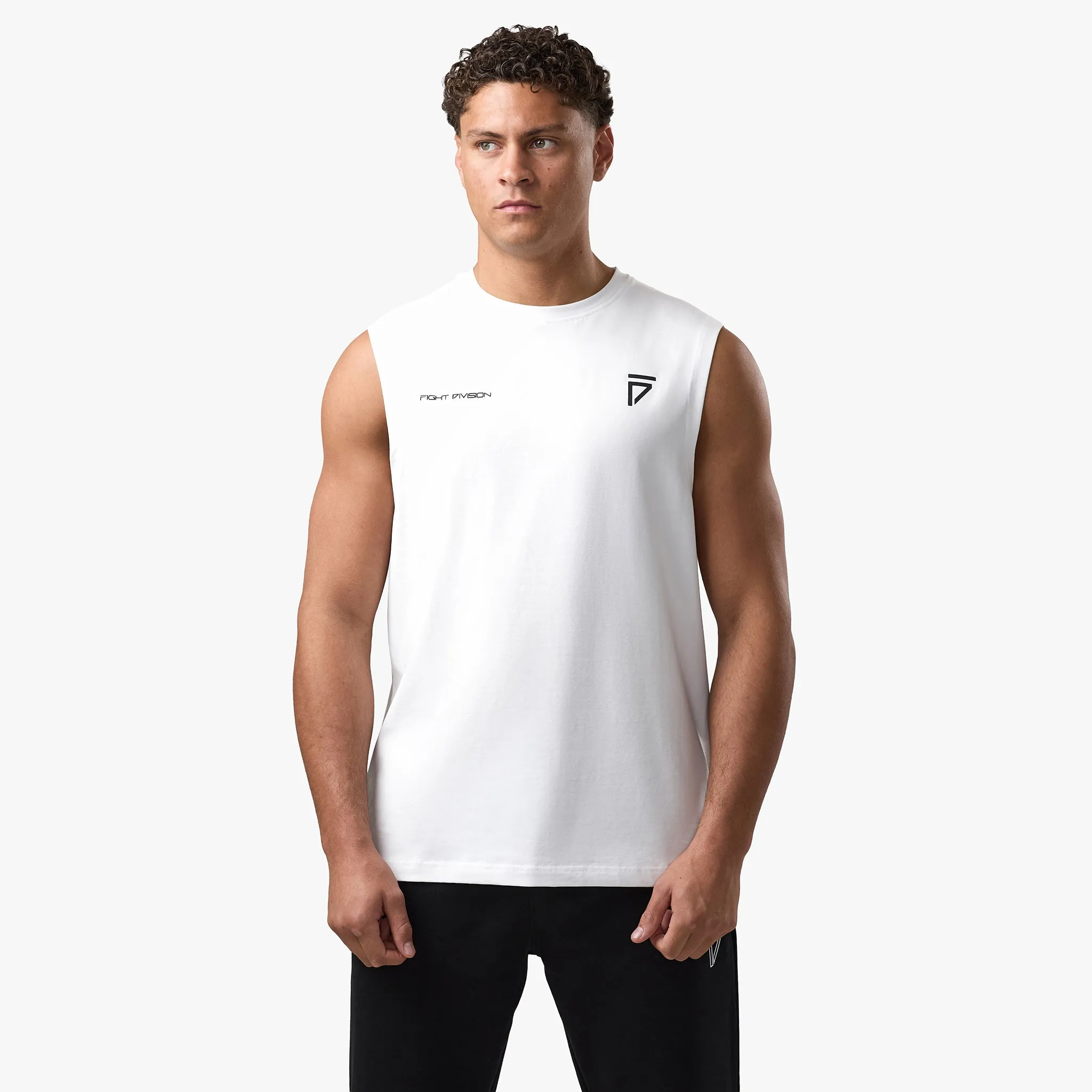 Gym King Fight Division Circle Tank - White sold by The Gym King product image thumbnail 2