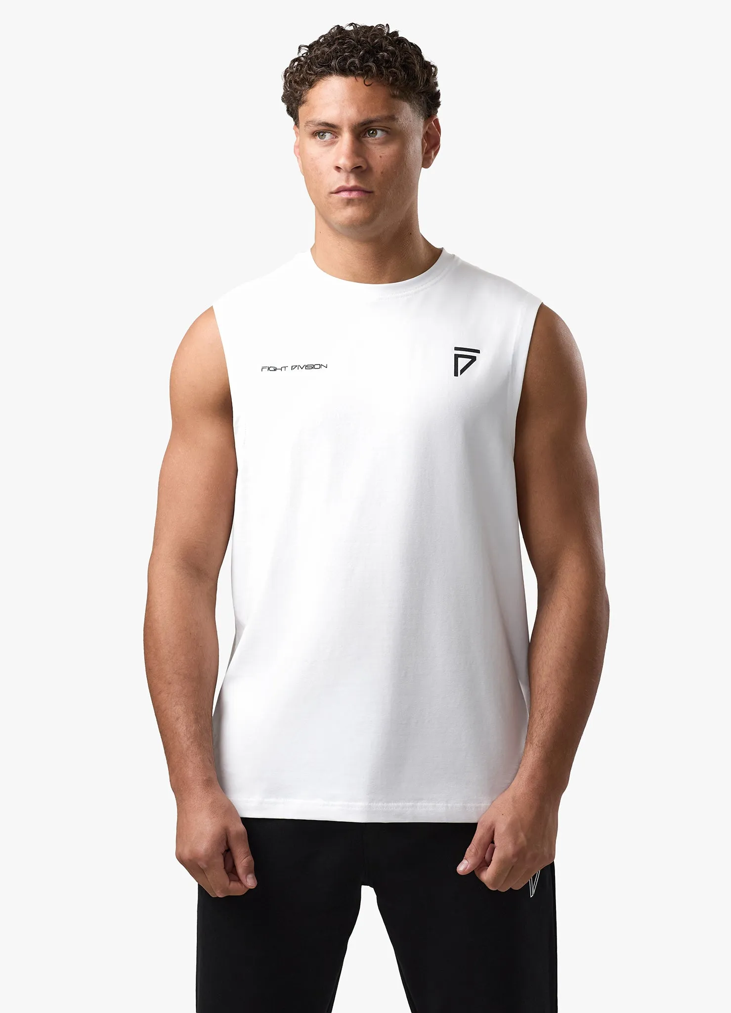 Gym King Fight Division Circle Tank - White sold by The Gym King product image thumbnail 3
