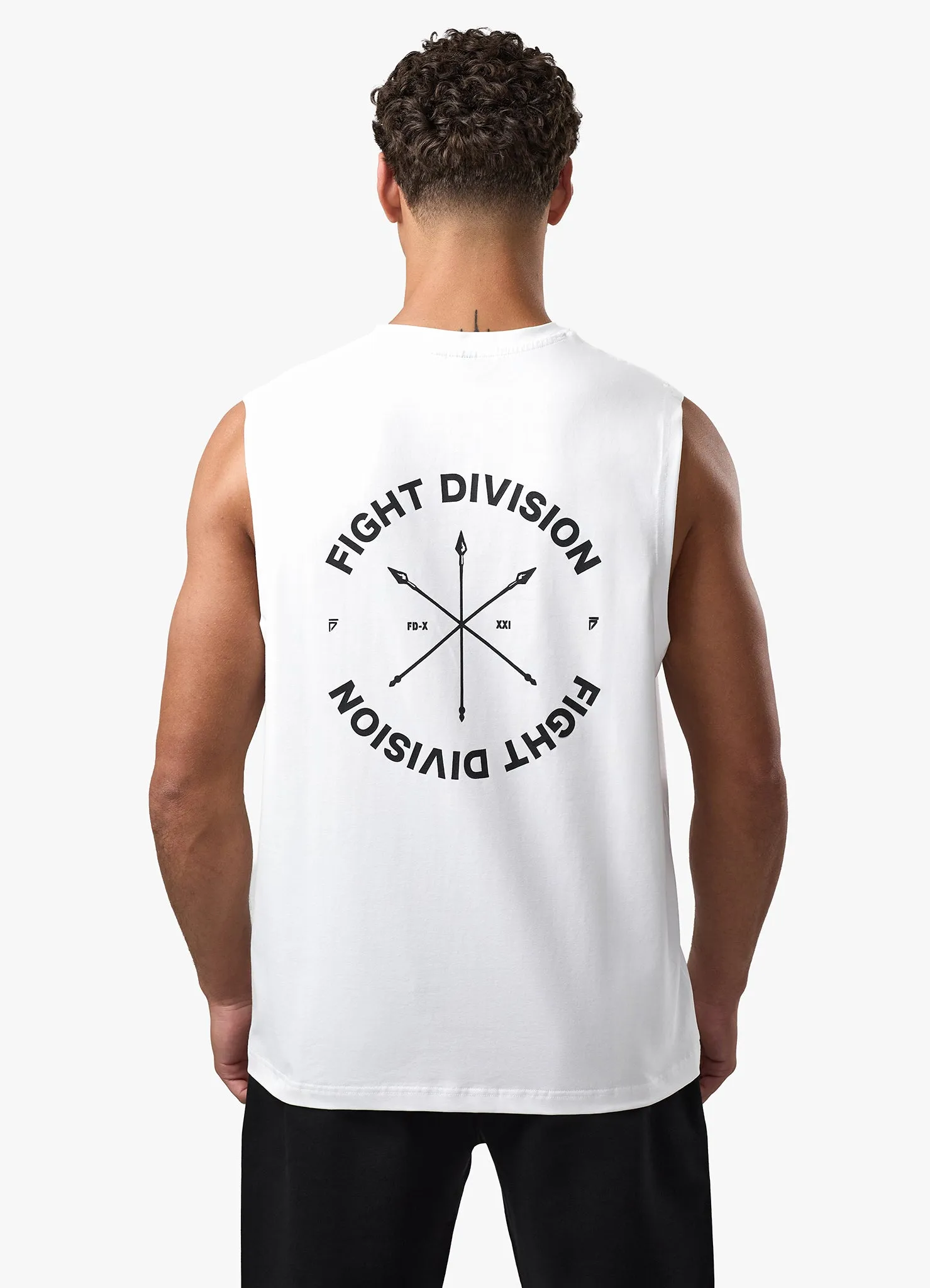 Gym King Fight Division Circle Tank - White sold by The Gym King product image thumbnail 5