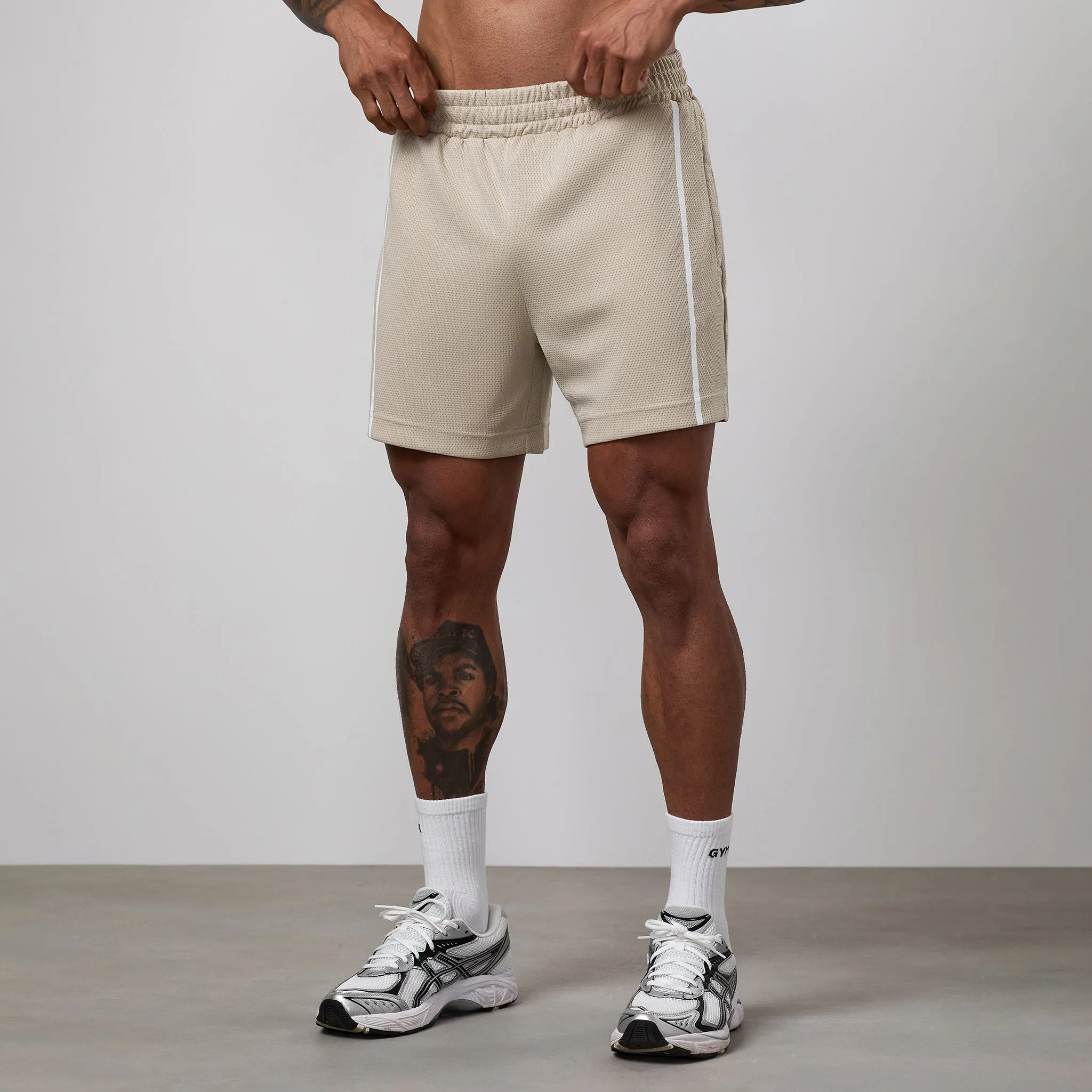 Gym King Synergy Mesh 6" Short - Vanilla Brown sold by The Gym King product image thumbnail 2