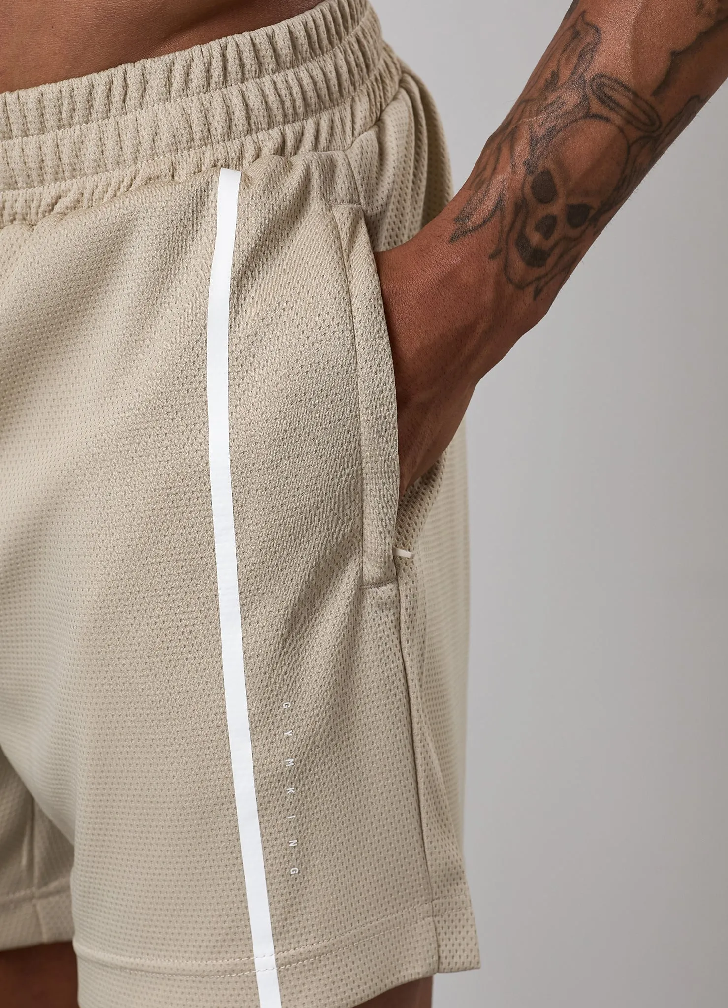 Gym King Synergy Mesh 6" Short - Vanilla Brown sold by The Gym King product image thumbnail 4