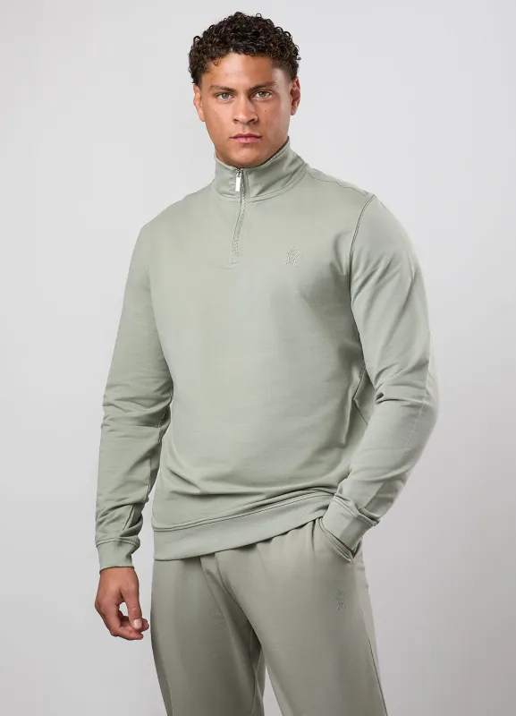 Gym King Victory 1/4 Zip - Soft Khaki made by The Gym King