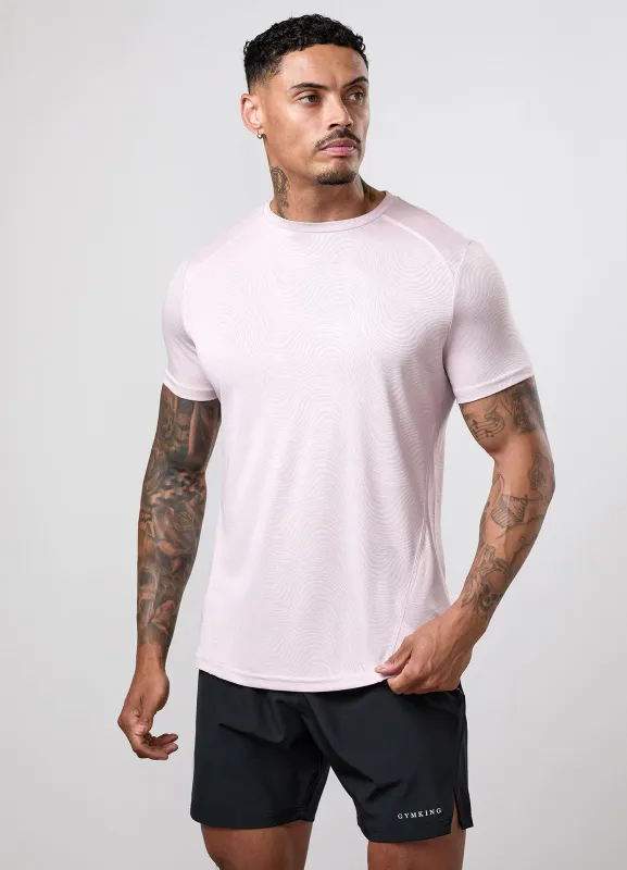 Gym King Limitless Swirl Tee - Mauve Fog made by The Gym King