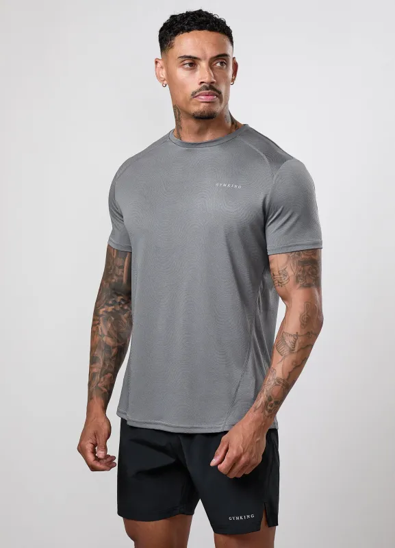 Gym King Limitless Swirl T-Shirt - Gunmetal Grey made by The Gym King