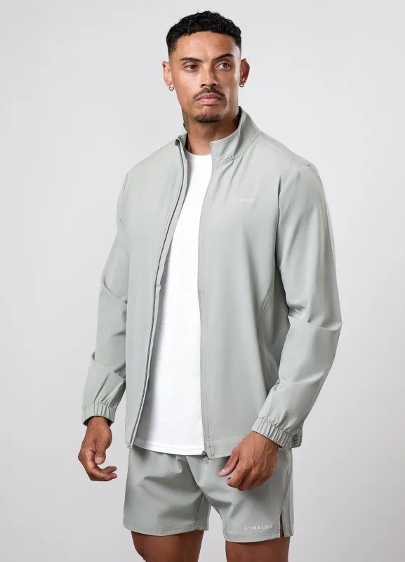 Gym King Limitless Woven Jacket - Soft Sage made by The Gym King