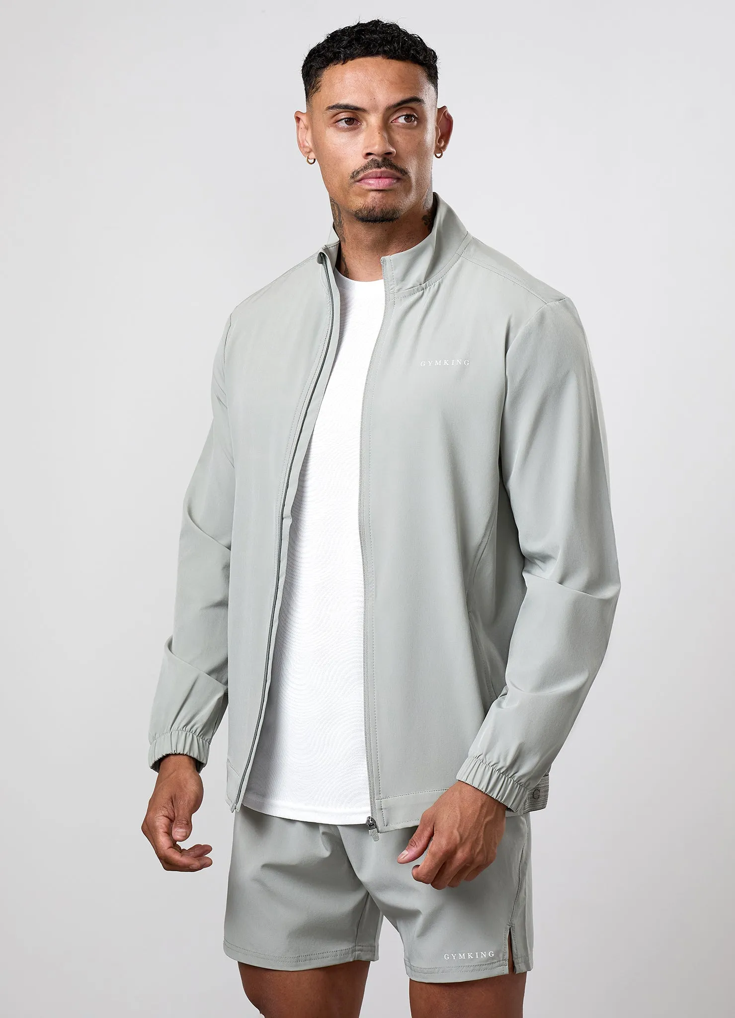 Gym King Limitless Woven Jacket - Soft Sage sold by The Gym King