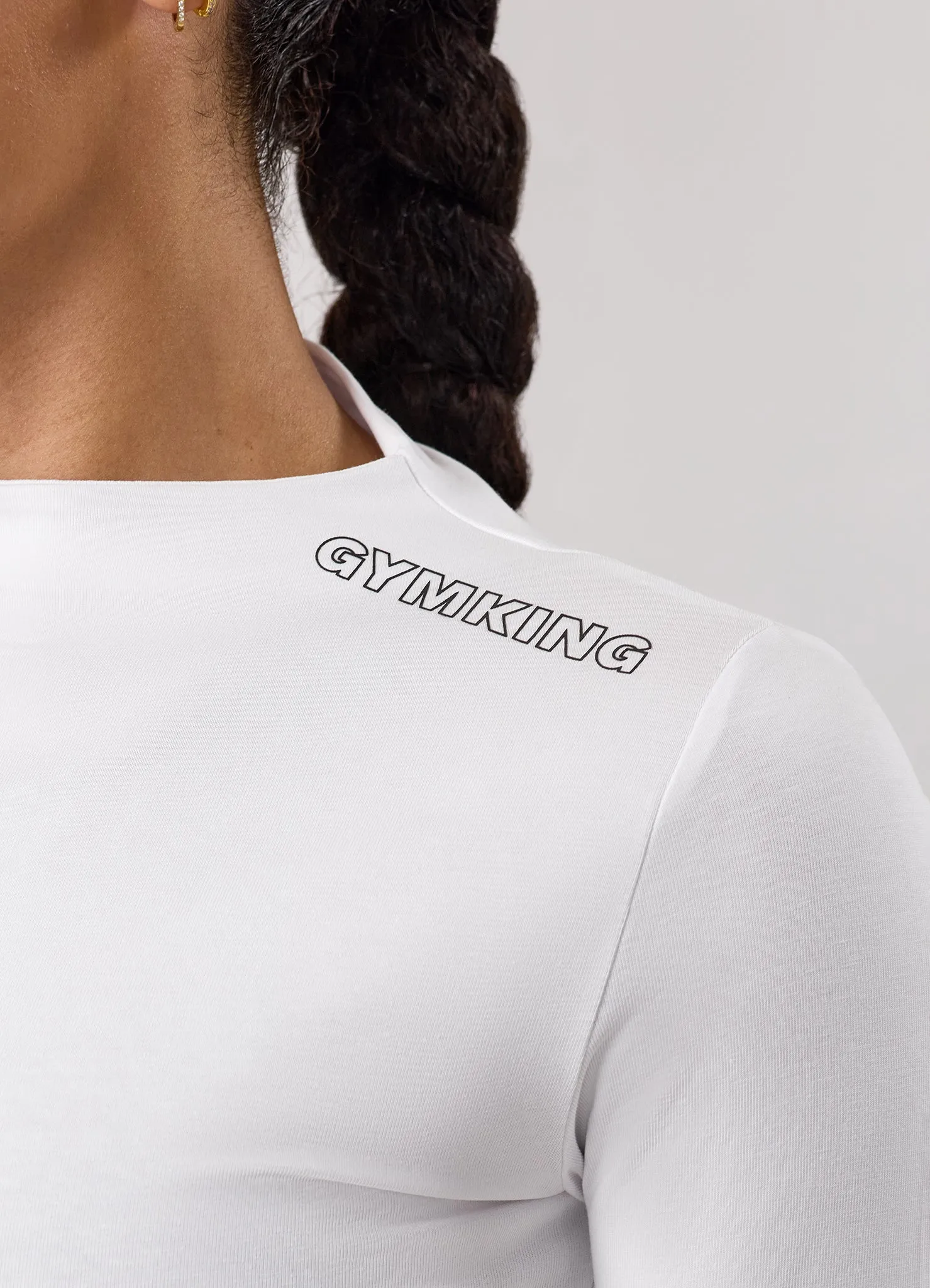 Gym King Precision Long Sleeve Tee - White sold by The Gym King product image thumbnail 5