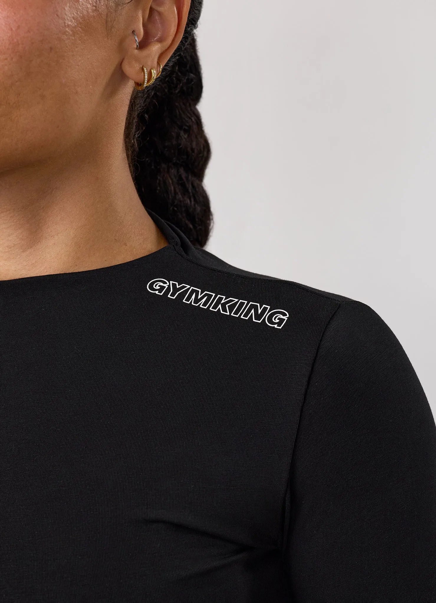 Gym King Precision Long Sleeve Tee - Black sold by The Gym King product image thumbnail 5