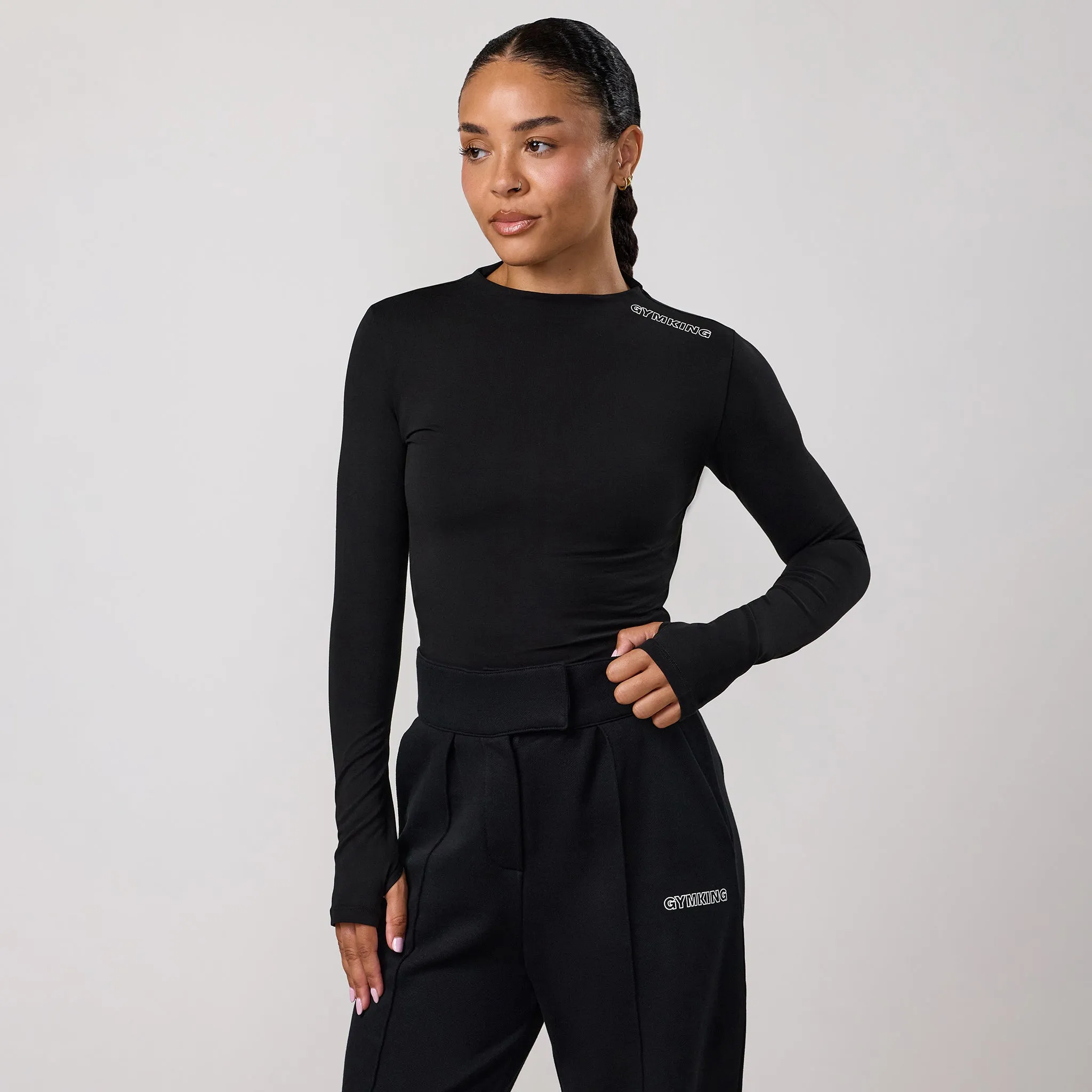 Gym King Precision Long Sleeve Tee - Black sold by The Gym King product image thumbnail 2
