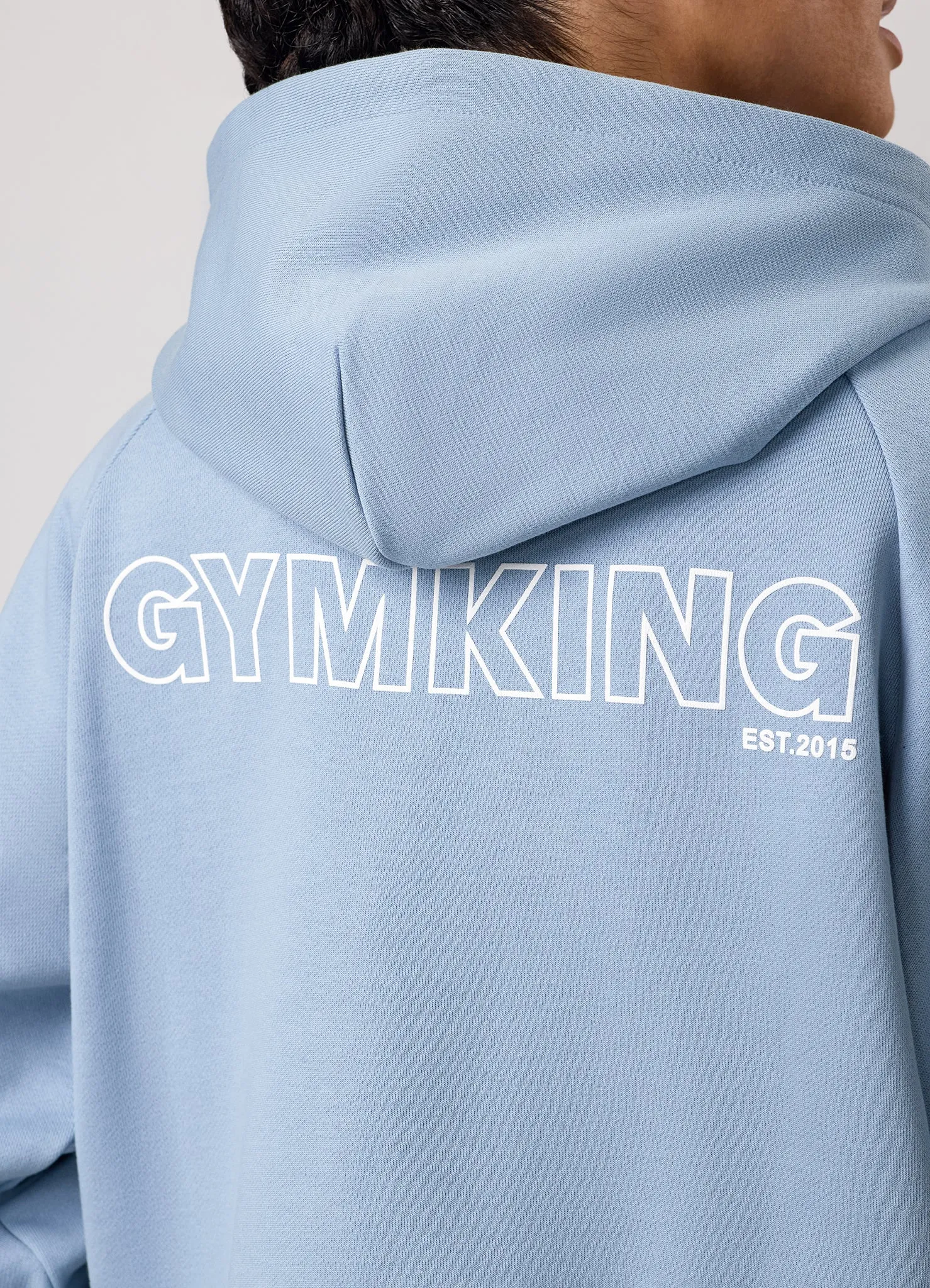 Gym King Precision Henley Hoodie - Chalk Blue sold by The Gym King product image thumbnail 4