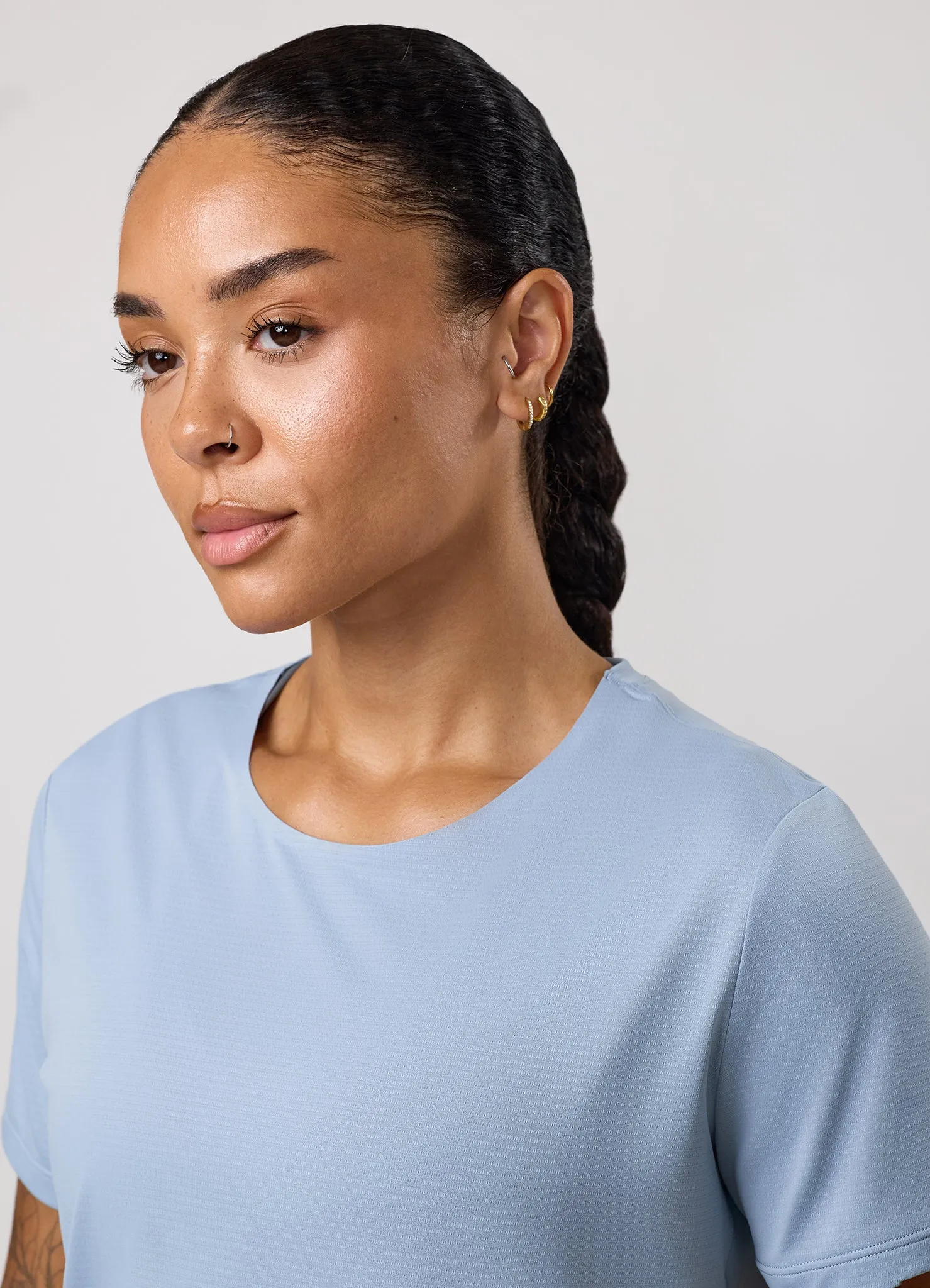 Gym King Precision Cap Sleeve T-Shirt - Chalk Blue sold by The Gym King product image thumbnail 5