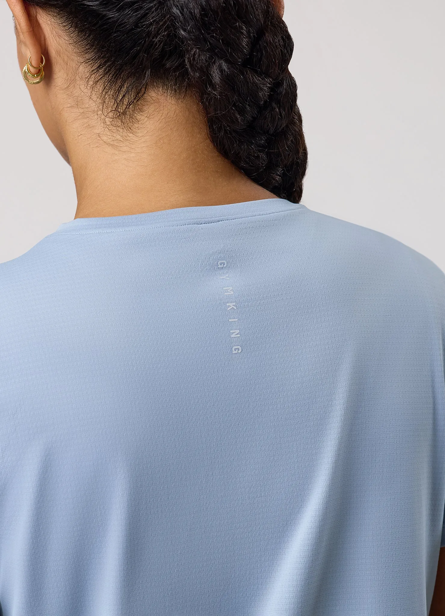 Gym King Precision Cap Sleeve T-Shirt - Chalk Blue sold by The Gym King product image thumbnail 4