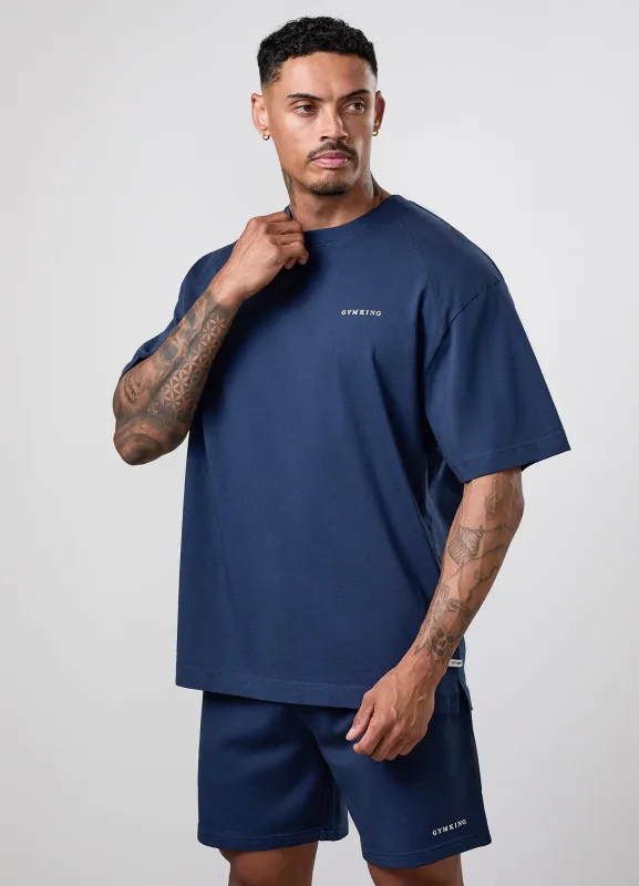 Gym King Limitless Washed T-Shirt - Rich Blue made by The Gym King