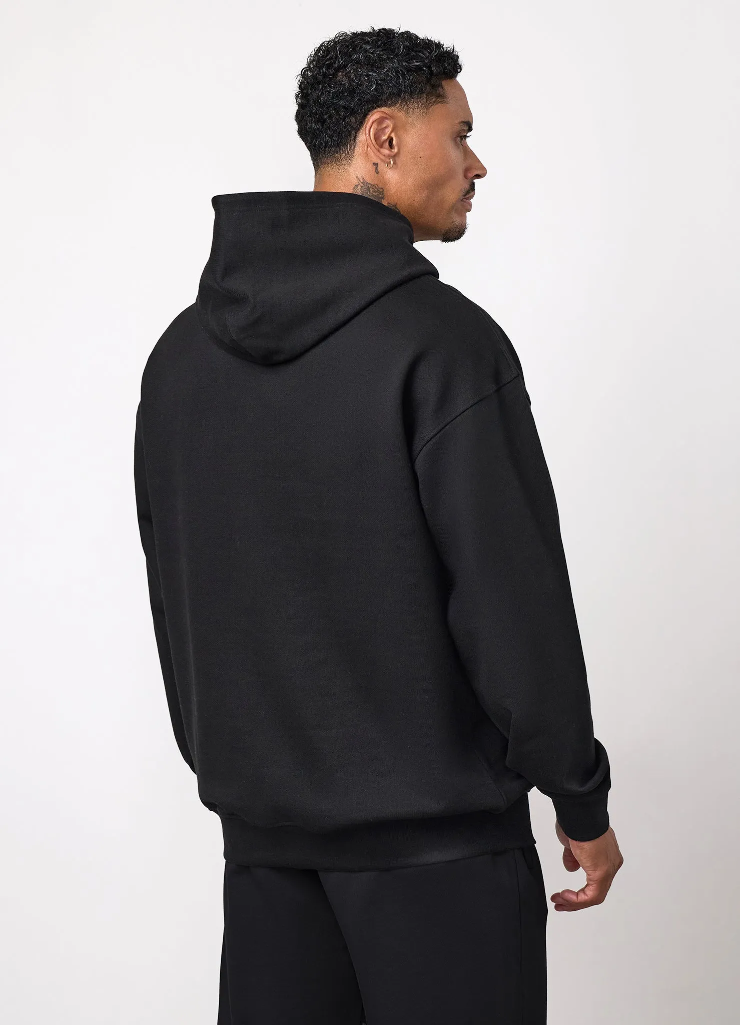 Gym King Text Logo Loopback Hoodie - Black sold by The Gym King product image thumbnail 3