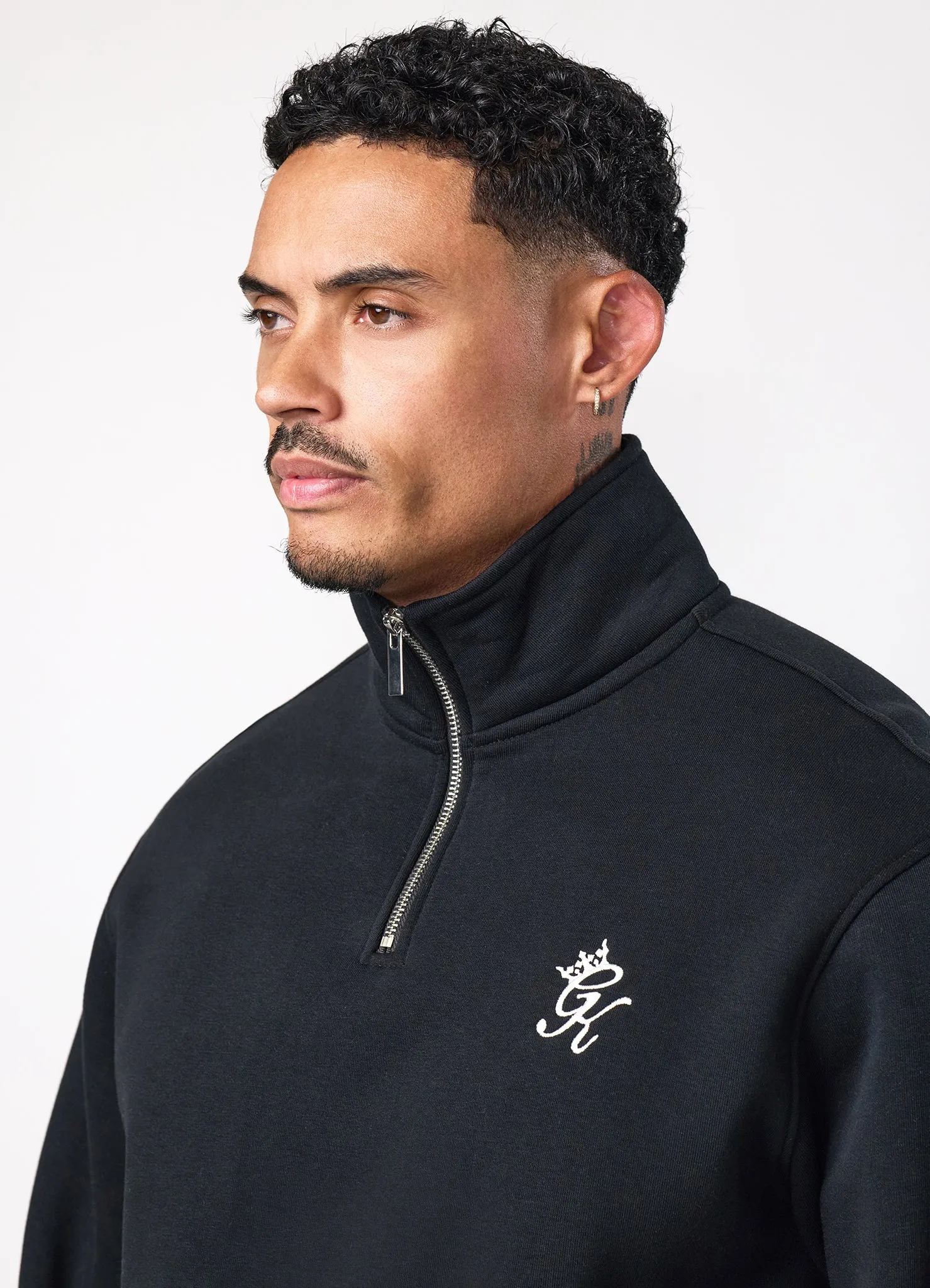 Gym King Fundamental Fleece 1/4 Zip Funnel - Black sold by The Gym King product image thumbnail 4