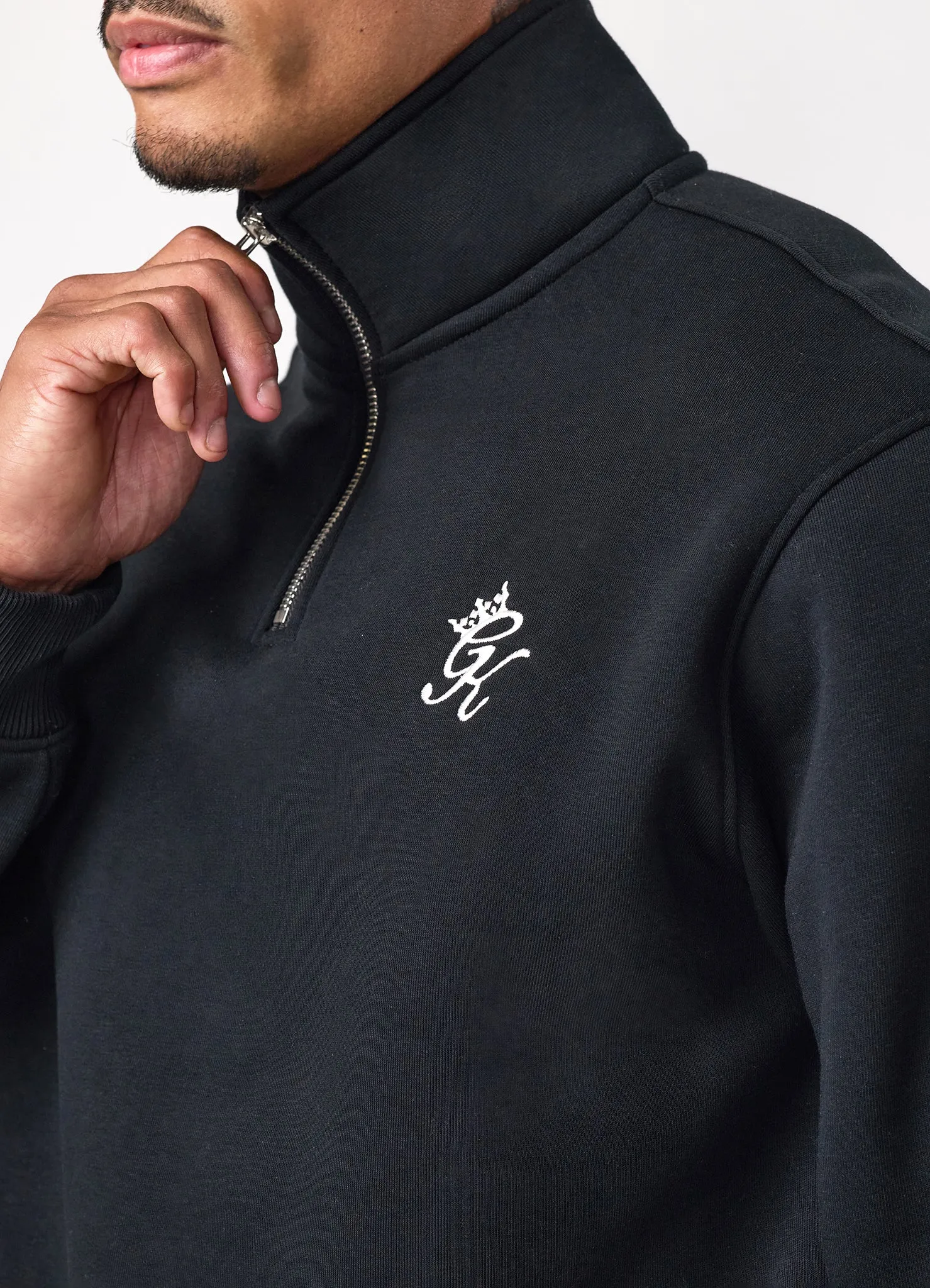 Gym King Fundamental Fleece 1/4 Zip Funnel - Black sold by The Gym King product image thumbnail 5