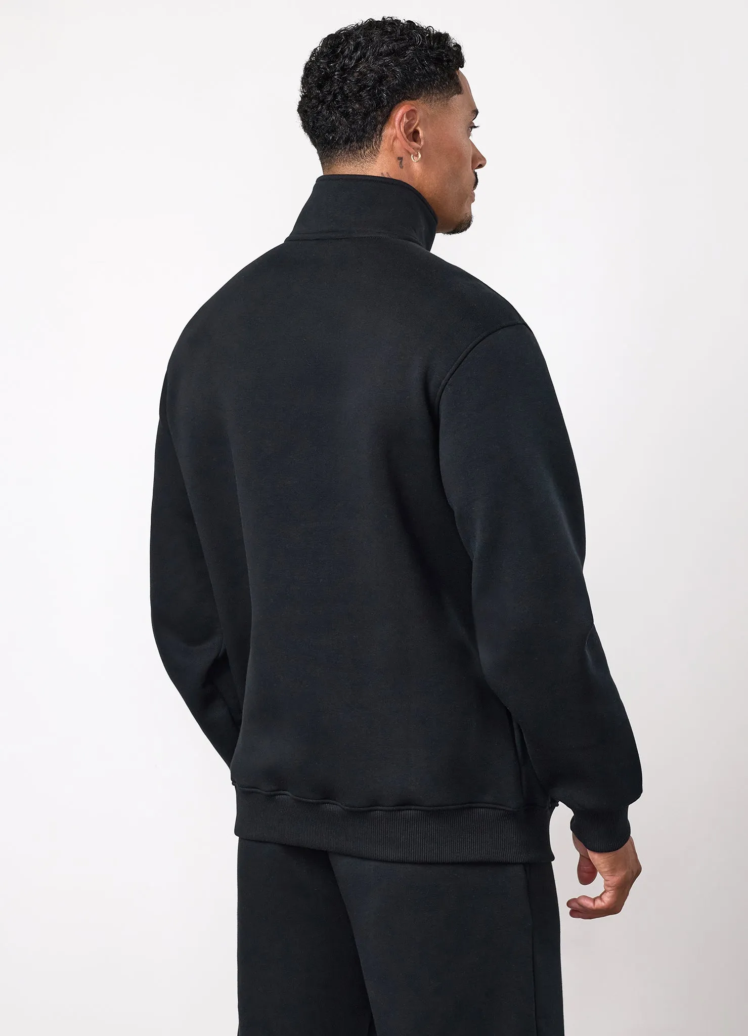 Gym King Fundamental Fleece 1/4 Zip Funnel - Black sold by The Gym King product image thumbnail 3