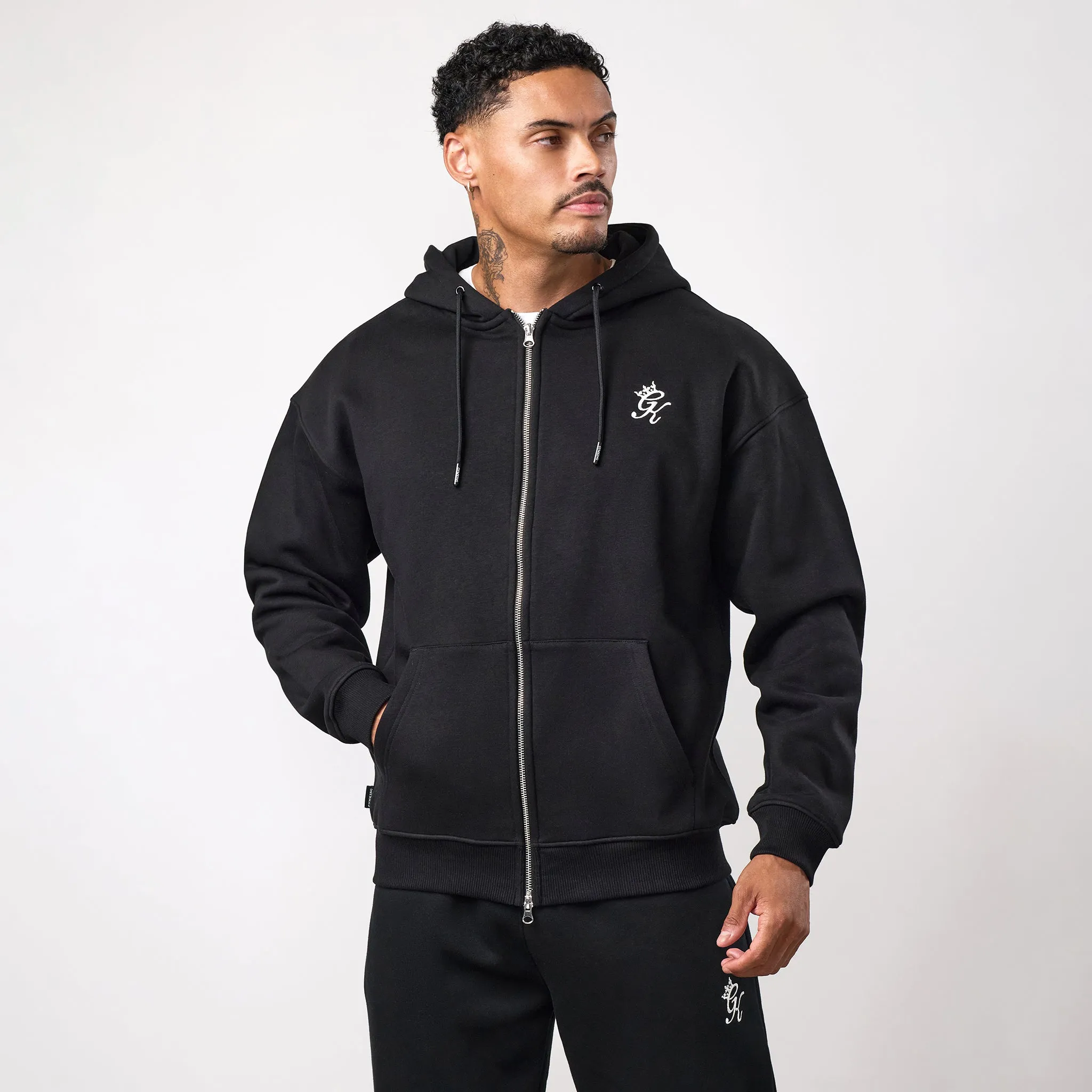 Gym King Fundamental Full Zip Hoodie - Black sold by The Gym King product image thumbnail 2