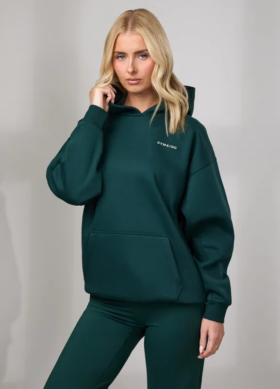 Gym King 365 Relaxed Hoodie - Deep Forest Green made by The Gym King