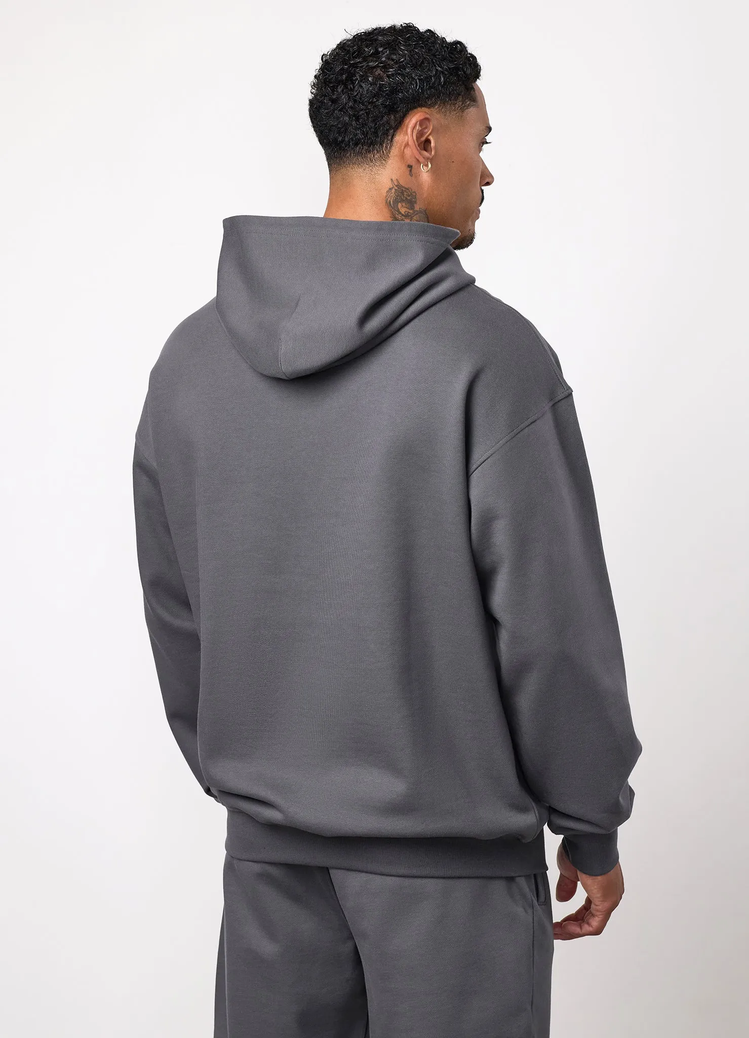 Gym King Text Logo Loopback Hoodie - Alloy Grey sold by The Gym King product image thumbnail 3