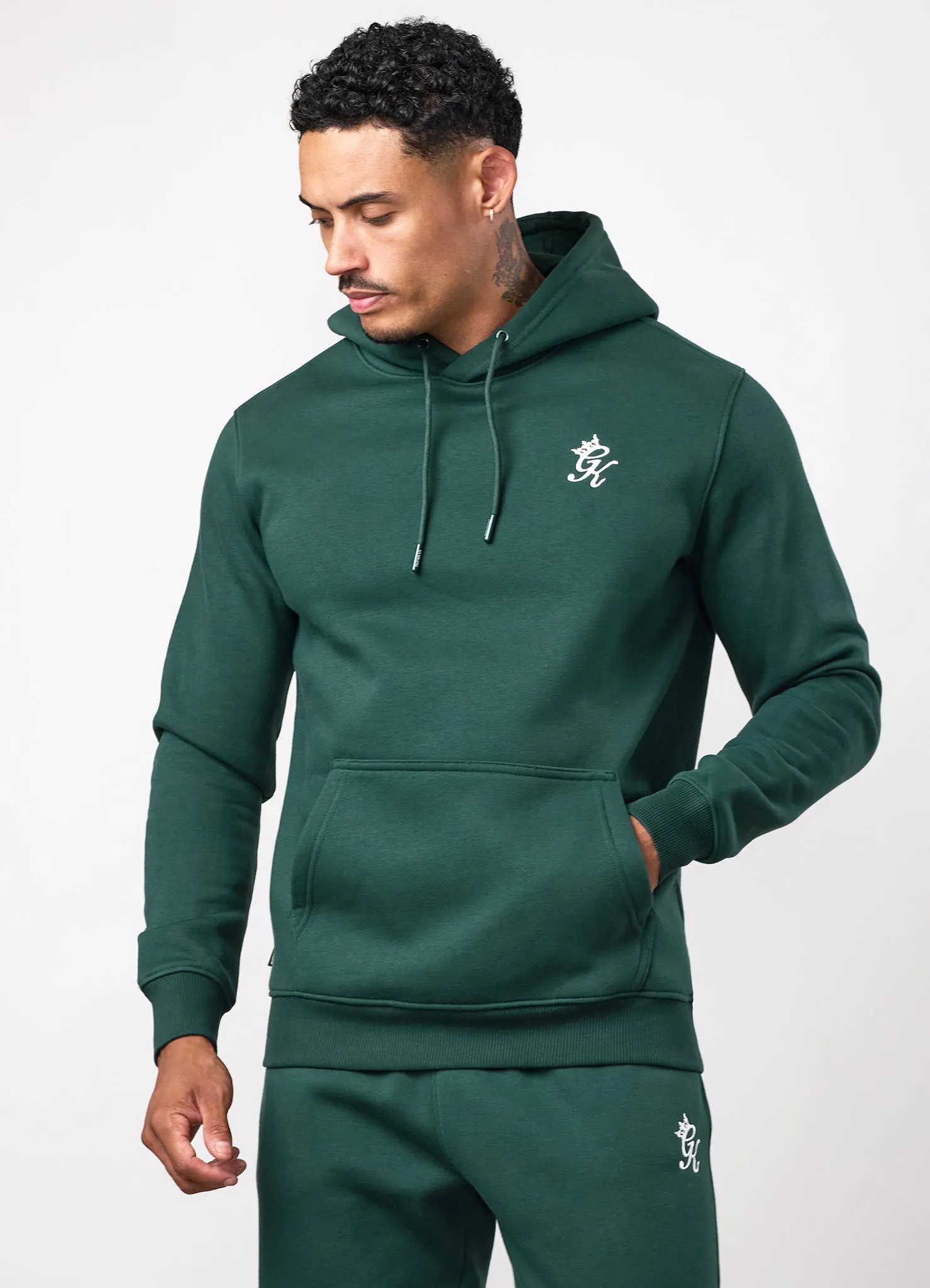 Gym King Fundamental Fleece Hood Tracksuit - Deep Forest Green sold by The Gym King product image thumbnail 3