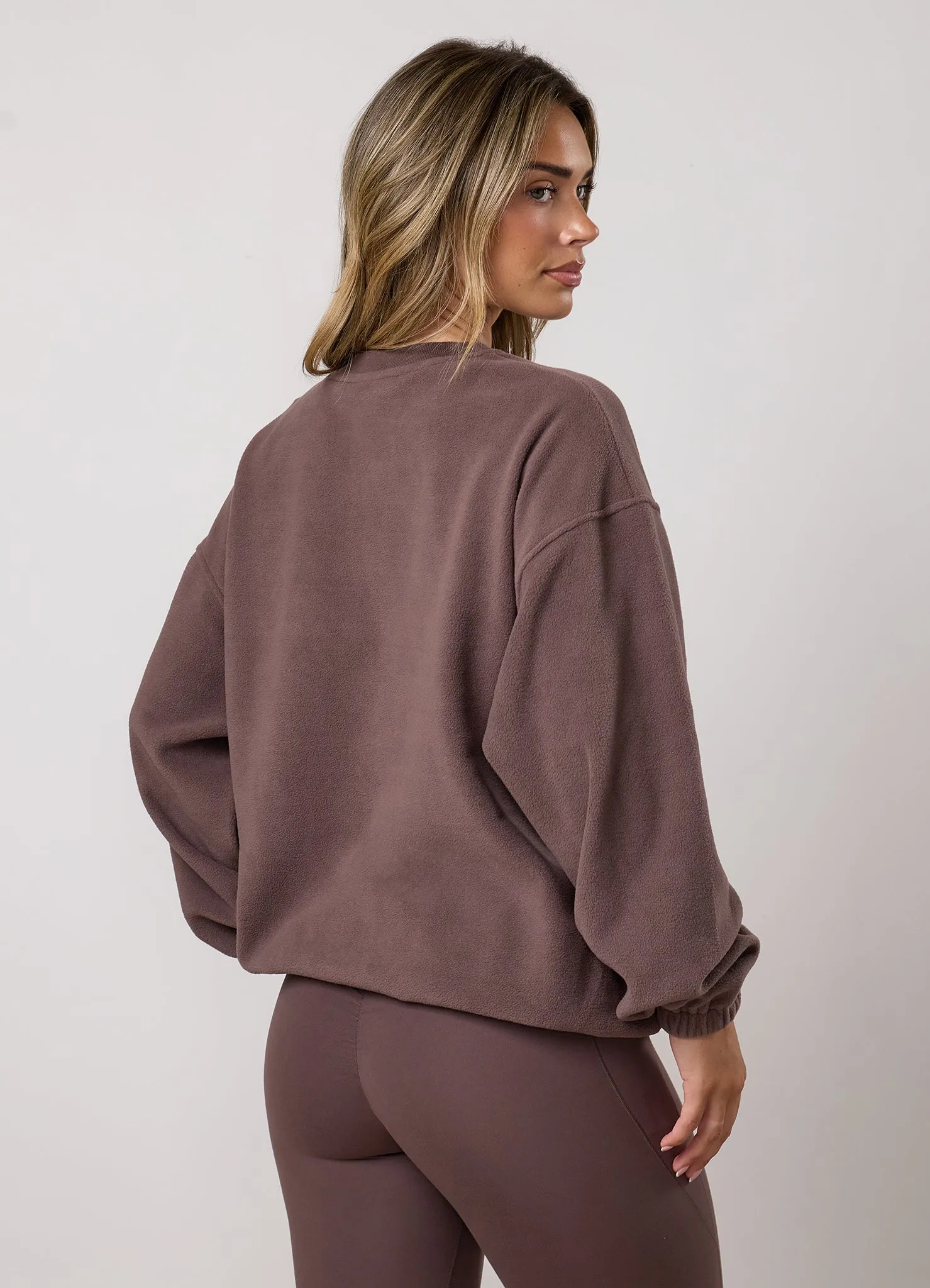 Gym King Sanctuary Polar Fleece Crew - Deep Mocha sold by The Gym King product image thumbnail 3