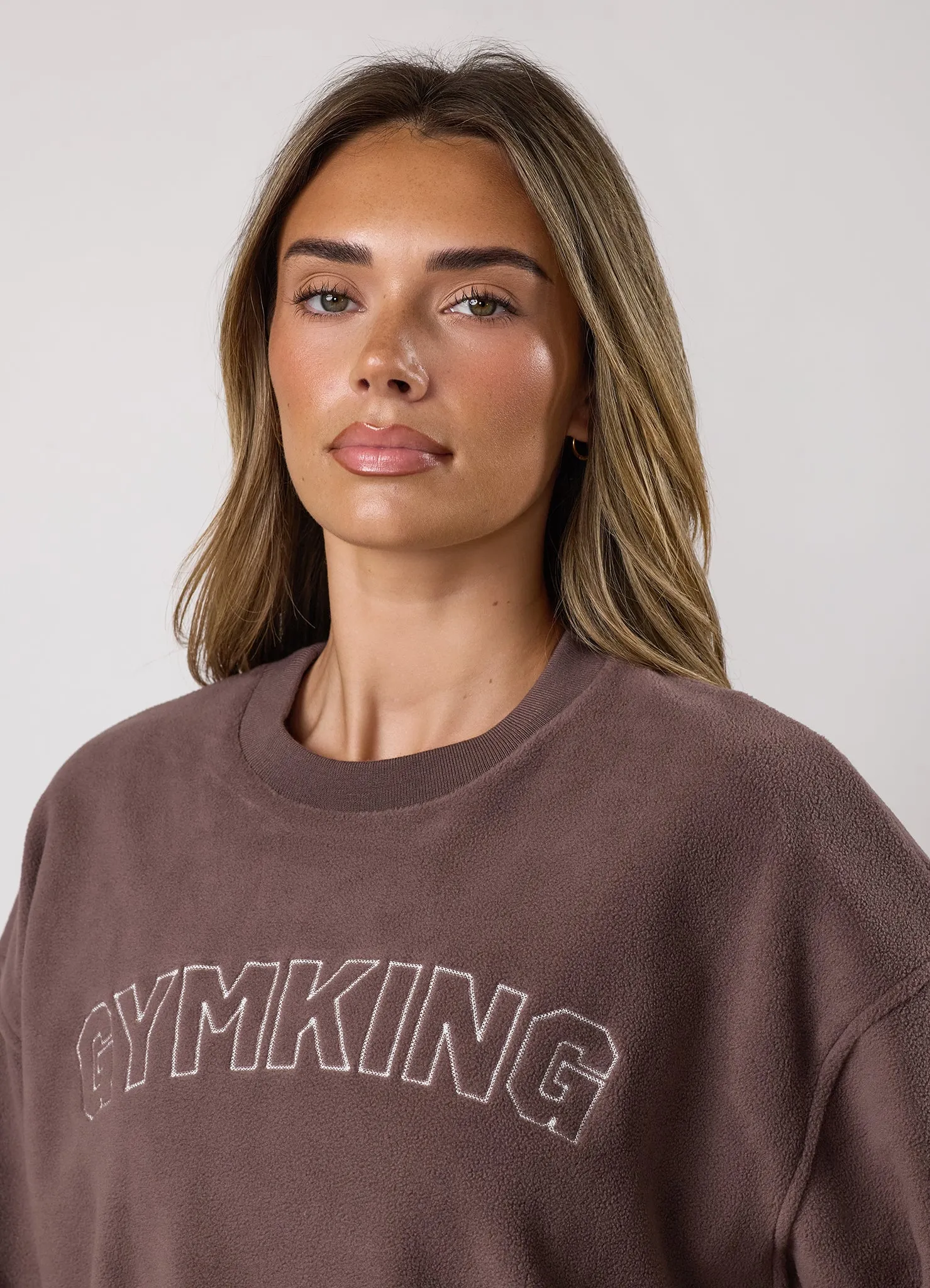 Gym King Sanctuary Polar Fleece Crew - Deep Mocha sold by The Gym King product image thumbnail 4