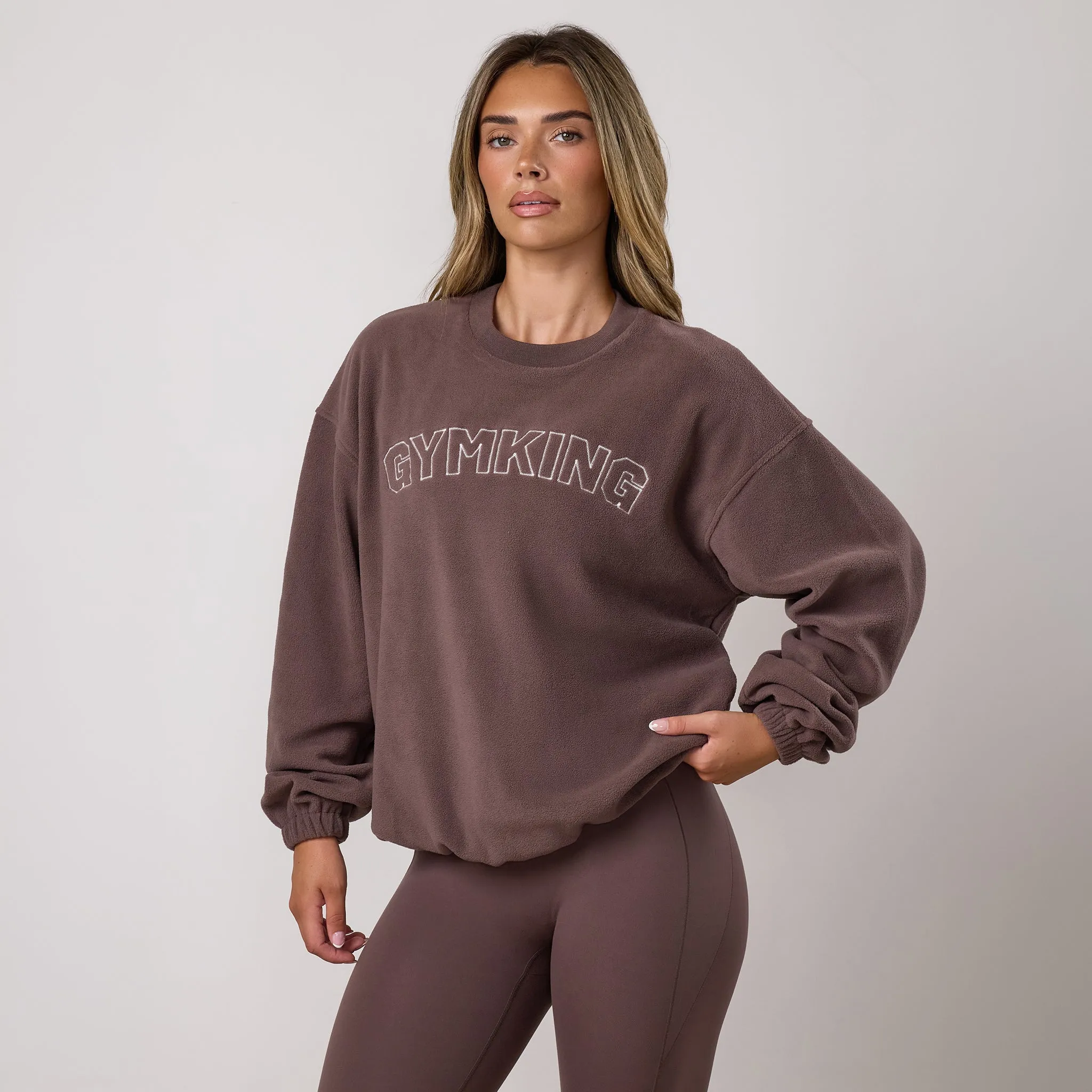 Gym King Sanctuary Polar Fleece Crew - Deep Mocha sold by The Gym King product image thumbnail 2