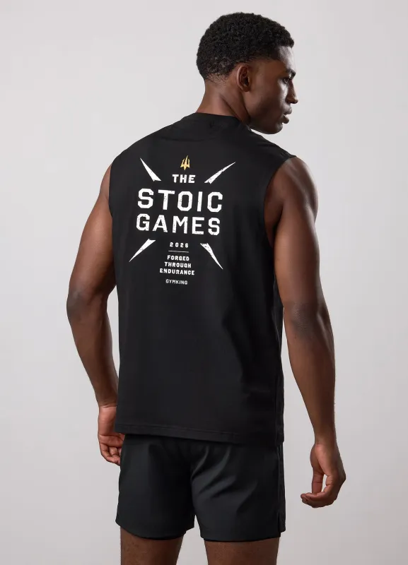 Gym King Stoic Games Jersey Tank - Black made by The Gym King