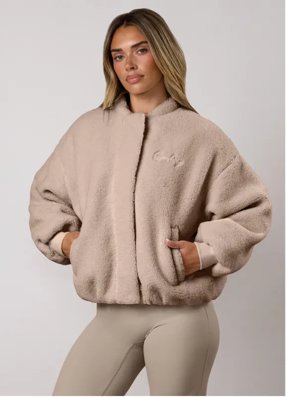 Gym King Borg Puffer Bomber Jacket - Warm Shadow made by The Gym King