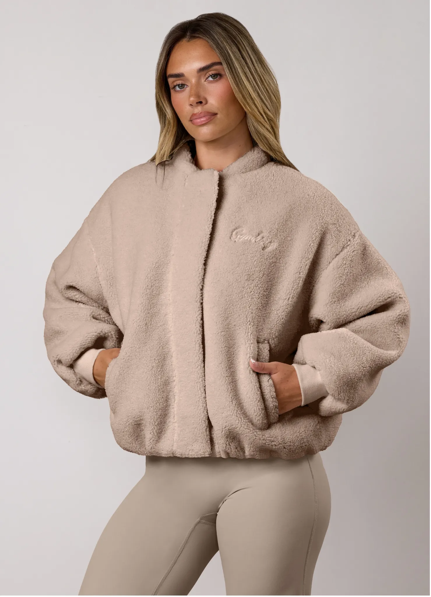 Gym King Borg Puffer Bomber Jacket - Warm Shadow sold by The Gym King