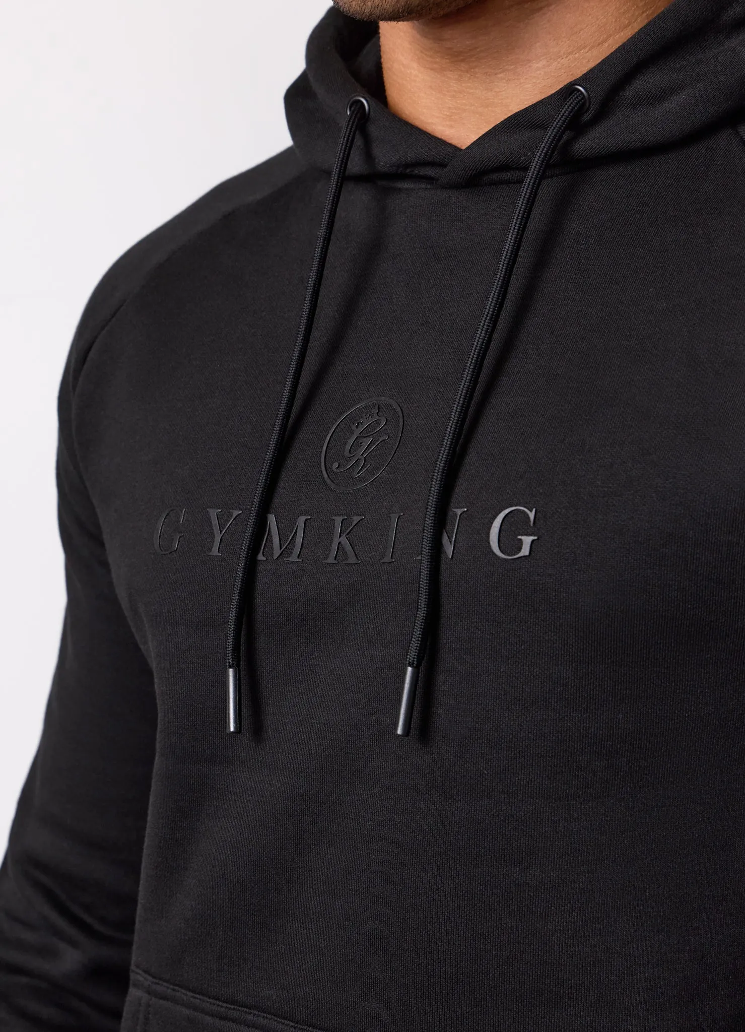 Gym King Pro Logo Hoodie - Black/Black sold by The Gym King product image thumbnail 4