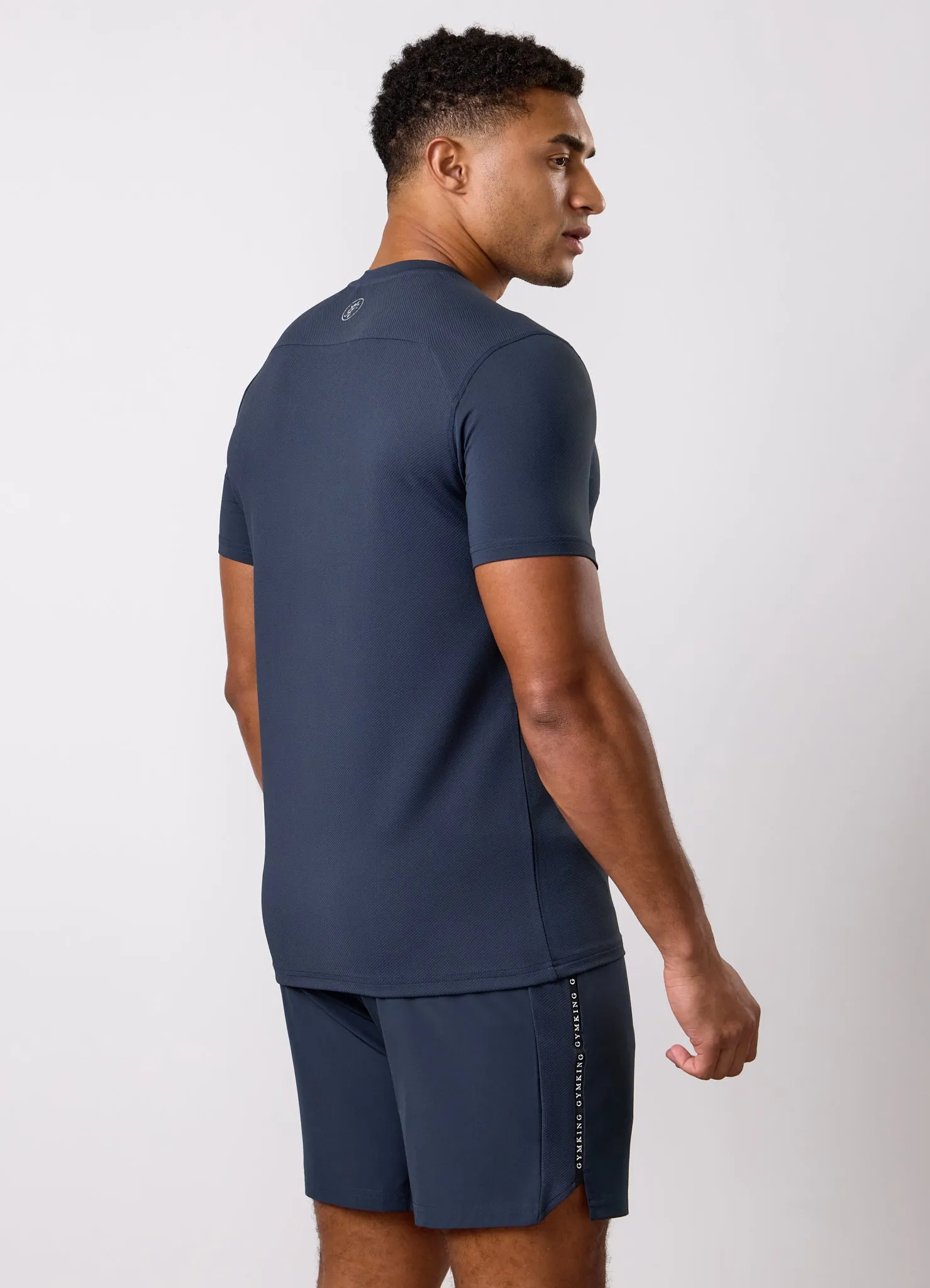 Gym King Ambition Taped T-Shirt- Deep Slate Blue sold by The Gym King product image thumbnail 3