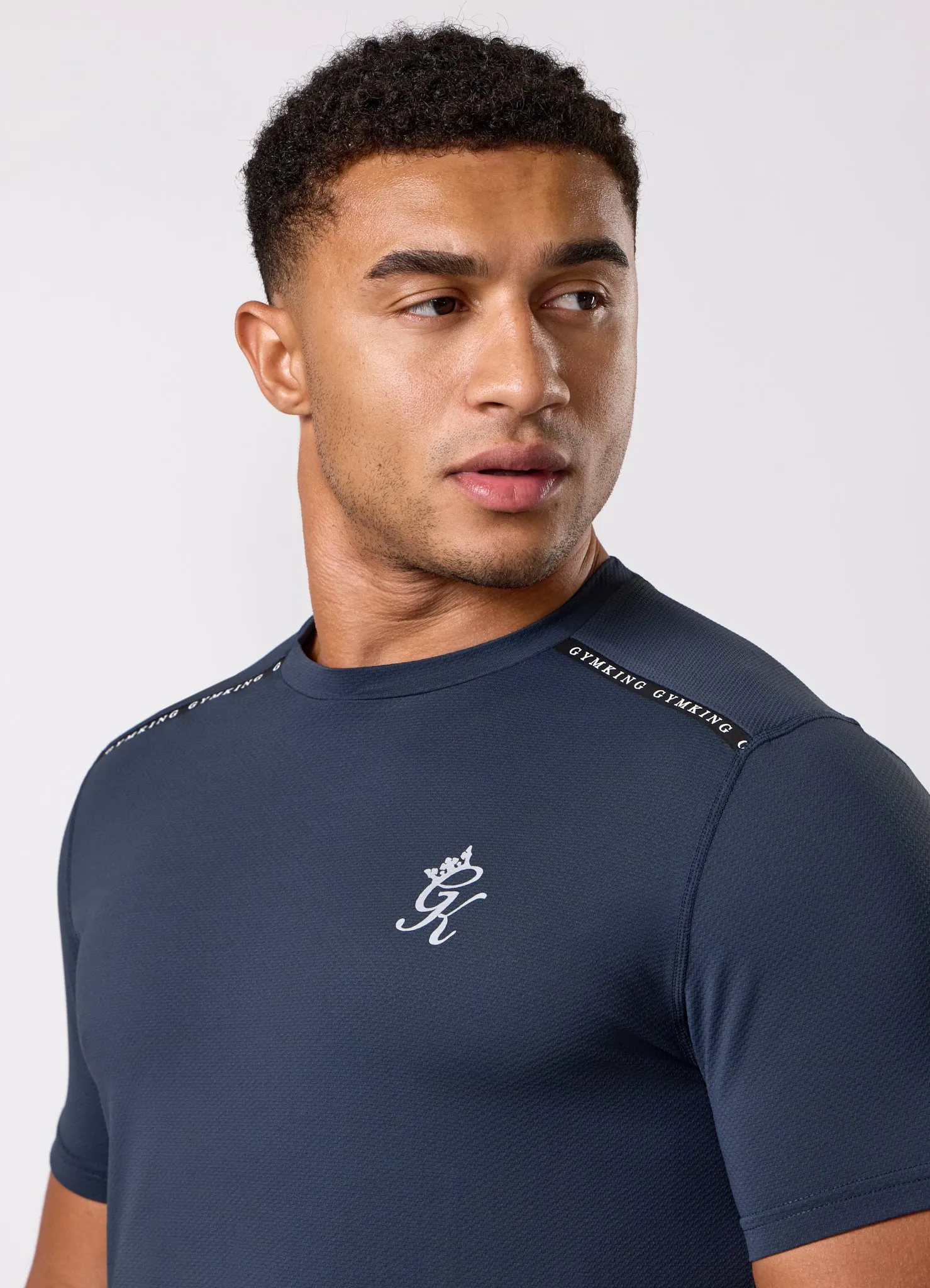 Gym King Ambition Taped T-Shirt- Deep Slate Blue sold by The Gym King product image thumbnail 4