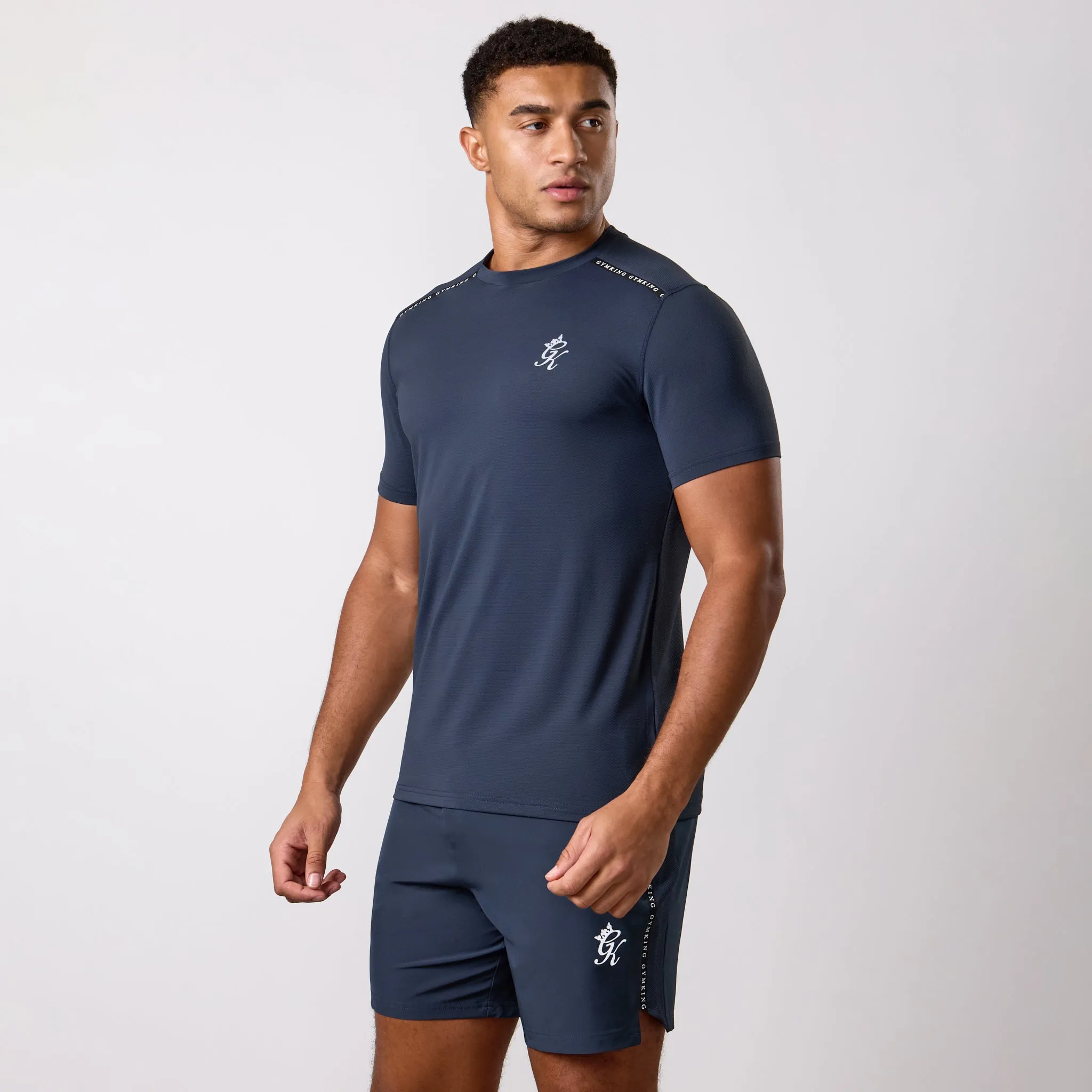 Gym King Ambition Taped T-Shirt- Deep Slate Blue sold by The Gym King product image thumbnail 2