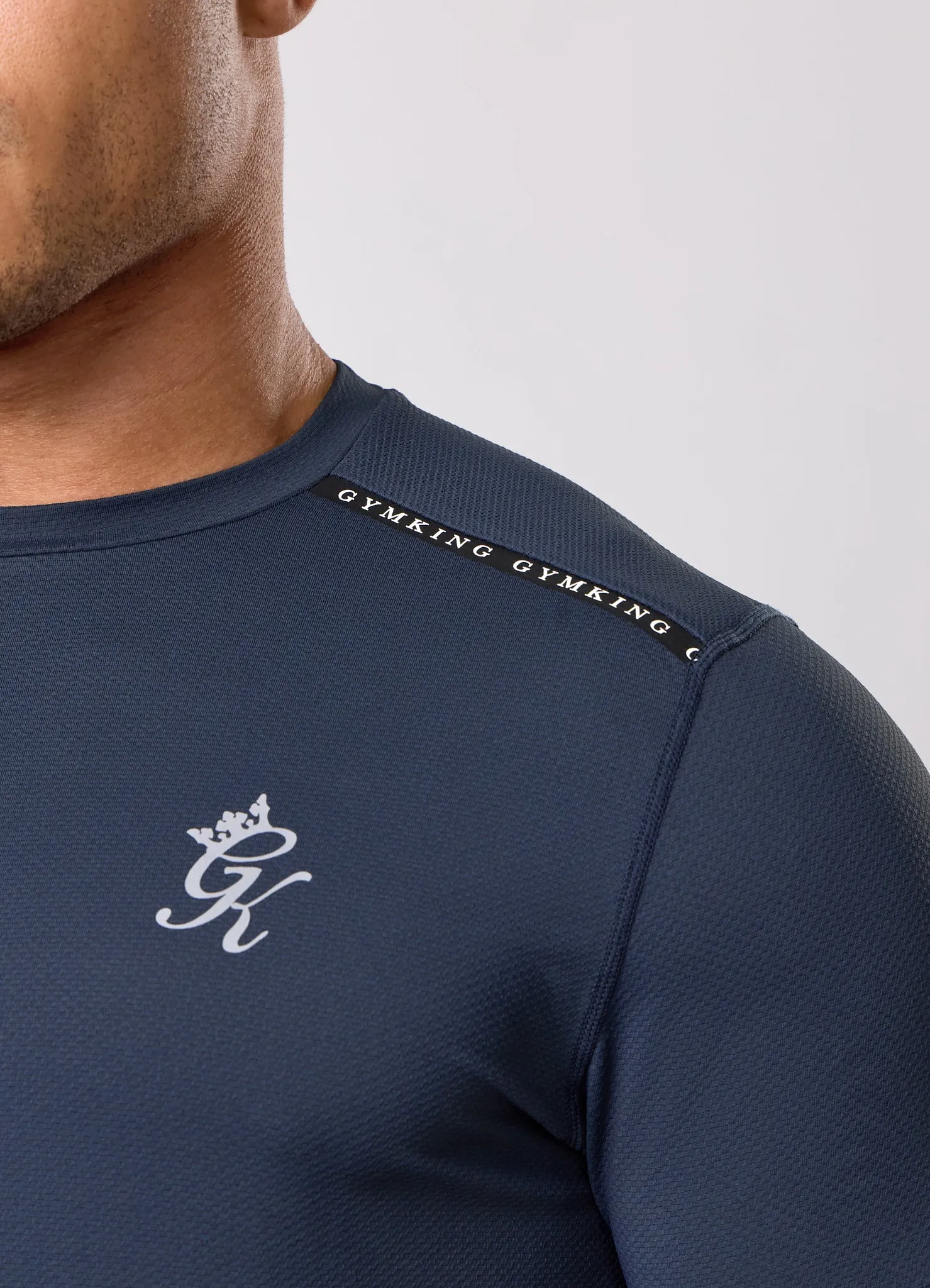 Gym King Ambition Taped T-Shirt- Deep Slate Blue sold by The Gym King product image thumbnail 5