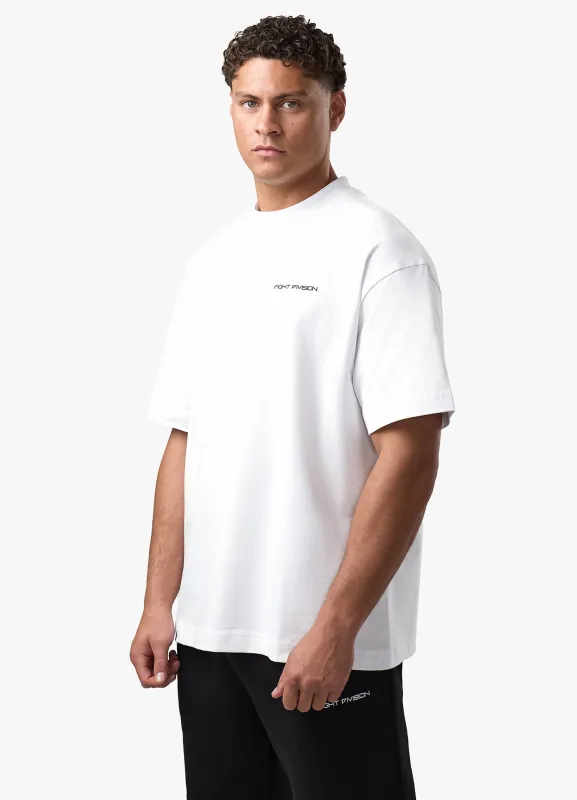 Gym King Fight Division Oversized T-Shirt - White made by The Gym King
