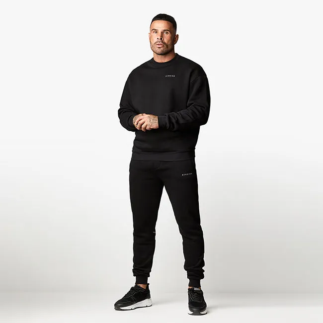 Gym King Outline Print Crew Tracksuit - Black sold by The Gym King product image thumbnail 2