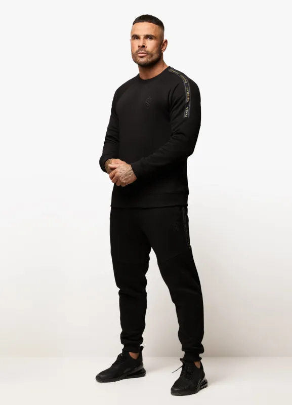 Gym King Premium Taped Tracksuit - Black/Gold sold by The Gym King